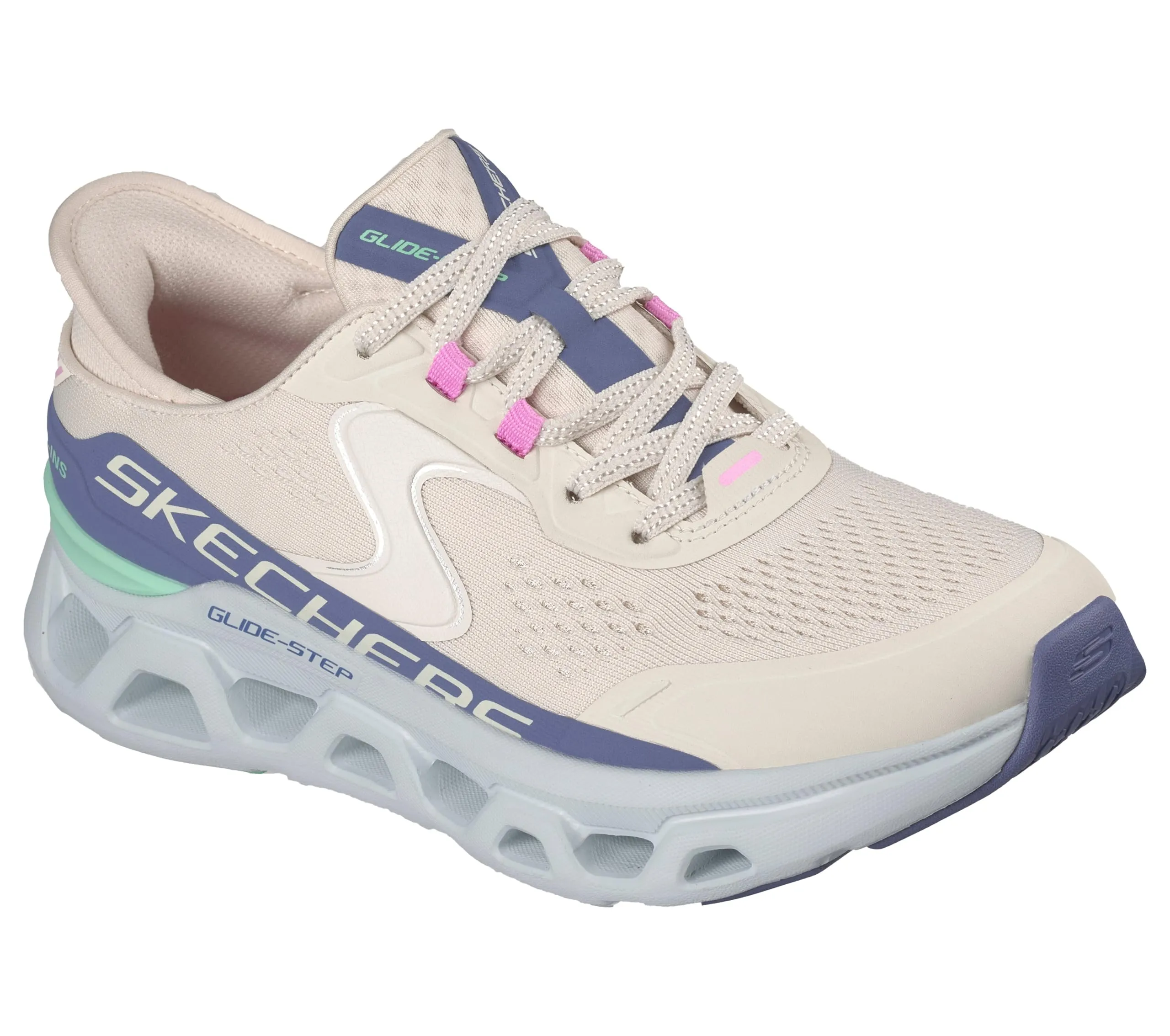 Skechers Glide-Step Atlus Sneaker da Donna, Naturale/Multi, 40 EU - immagine 2