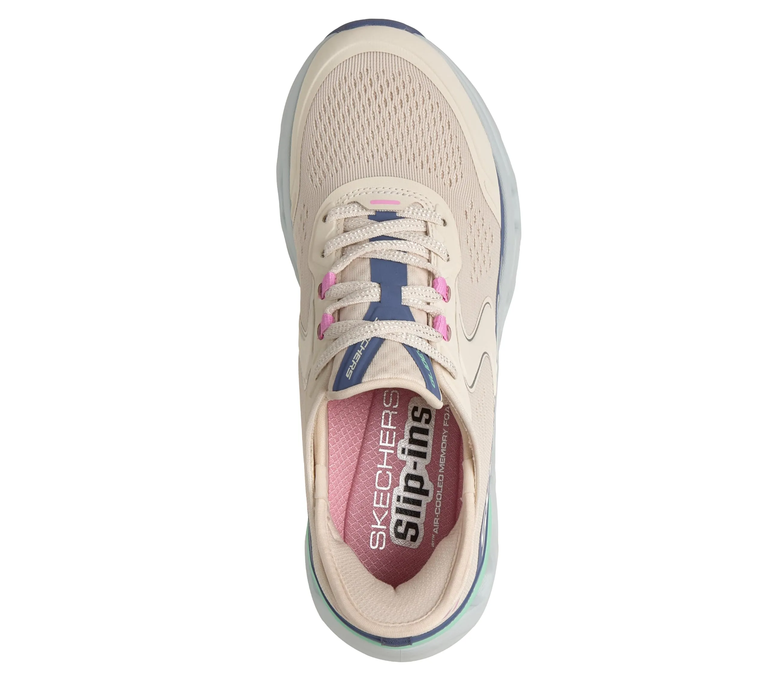 Skechers Glide-Step Atlus Women's Hands Free Sneaker - Naturale/Multi, 37.5 EU - immagine 4
