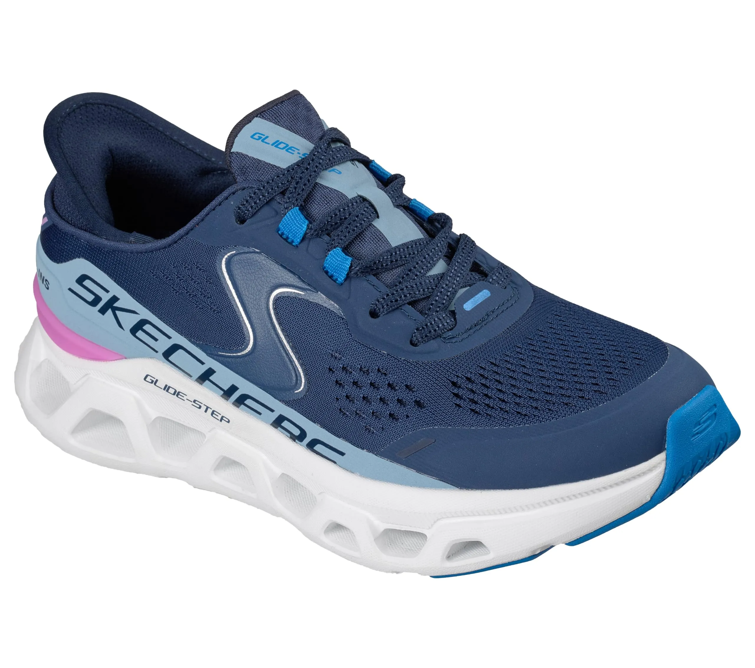 Skechers Glide-Step Atlus Sneaker da Donna Senza Mani, Navy/Blu, 40 EU - immagine 6