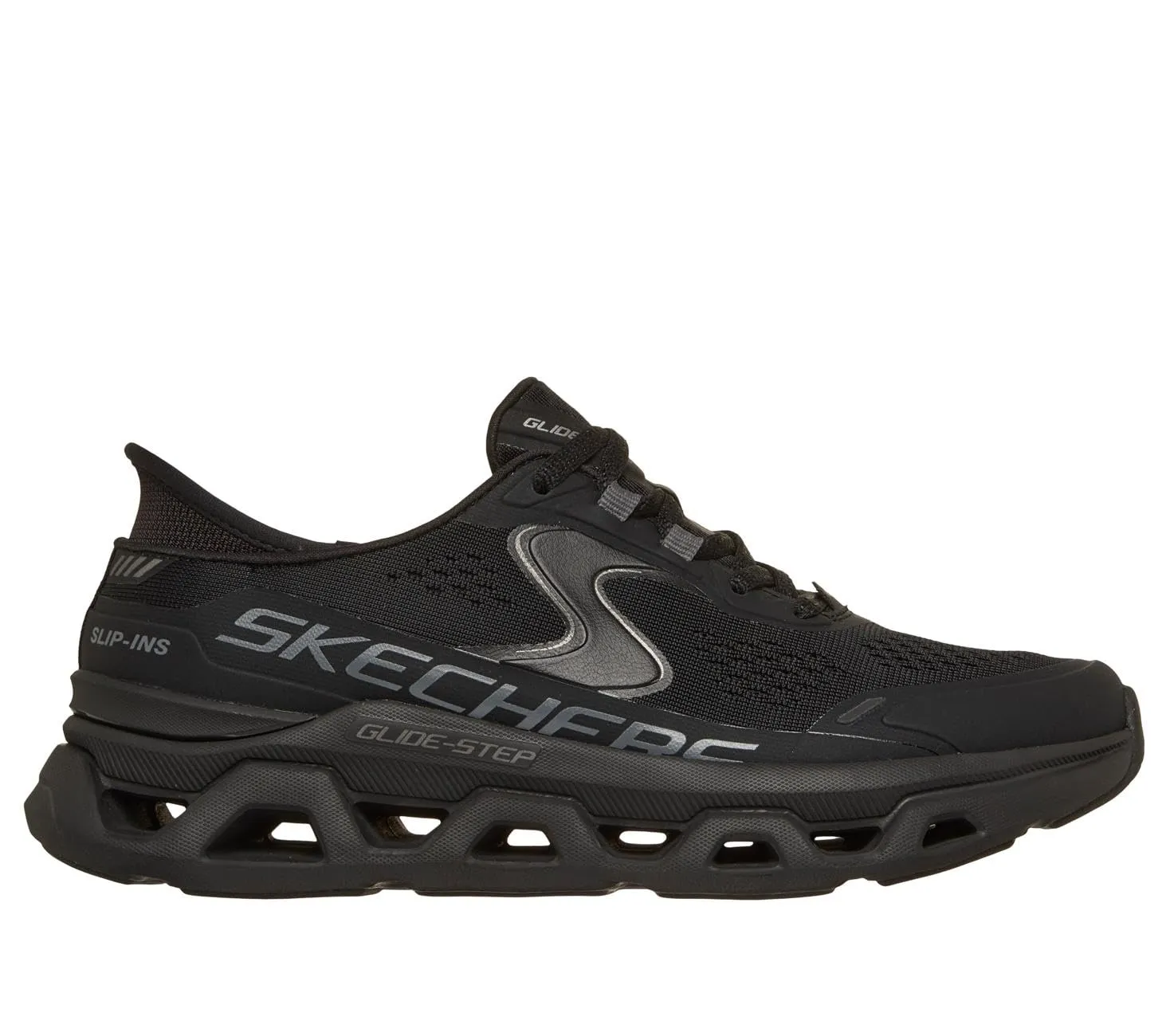 Skechers Donna Glide-Step Altus Slip-In Allenatrice, Black Synthetic/Mesh/Gunmetal Trim, 37 EU - immagine 4