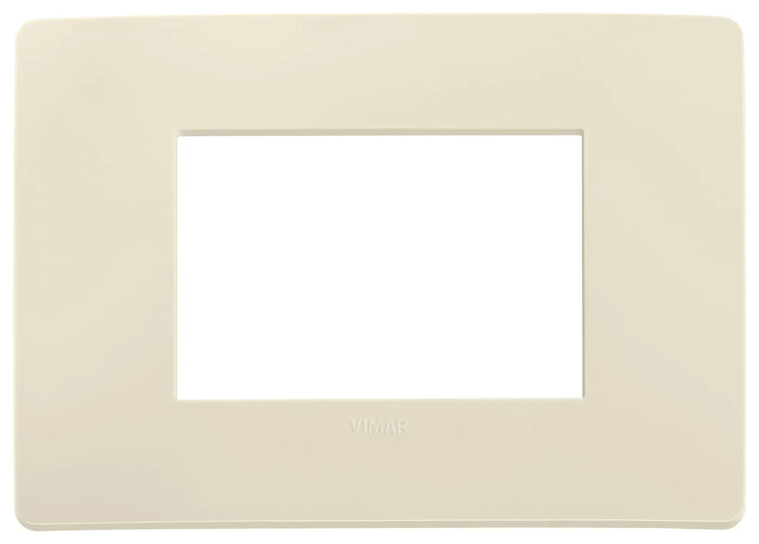 Vimar 14653U.12 Plana Up Placca 3 Moduli Centrali, Avorio Matt - immagine 1