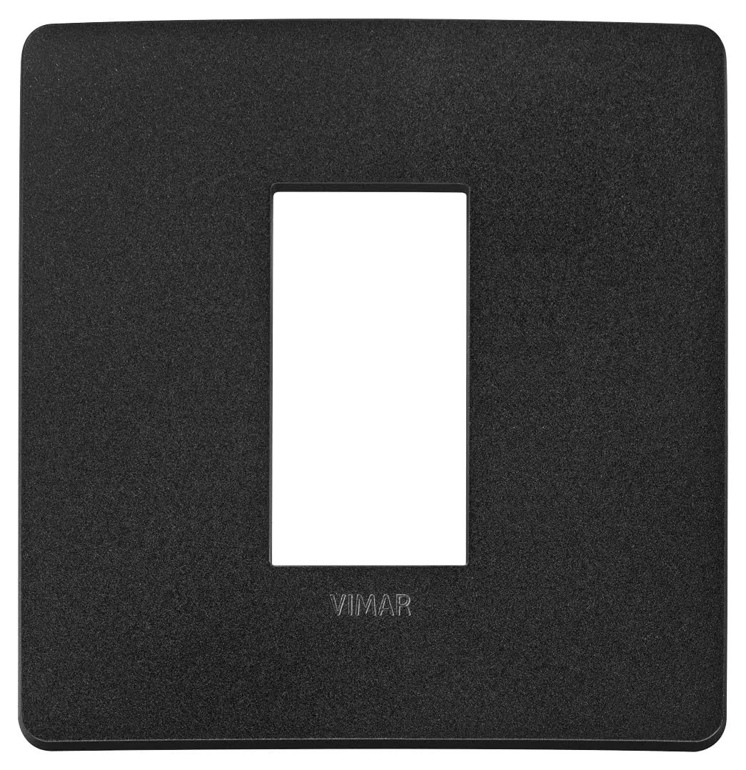 Vimar Plana Up Placca 1 Modulo 14641U.19, Nero Matt - immagine 1