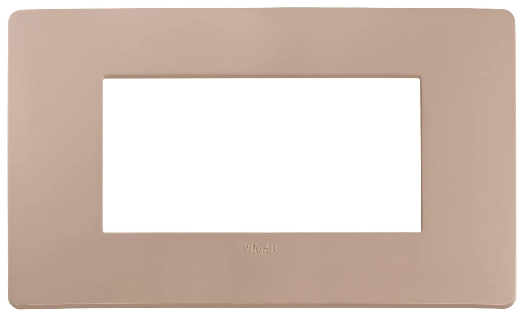 Vimar Plana Up Placca 4 Moduli Centrali 14654U.18, Terracotta - immagine 1
