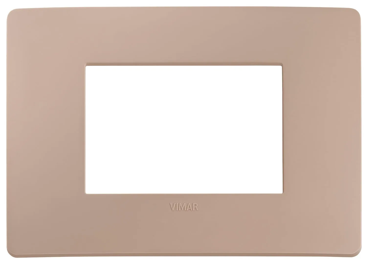 Vimar Plana Up Placca 3 Moduli Centrali 14653U.18, Terracotta - immagine 1