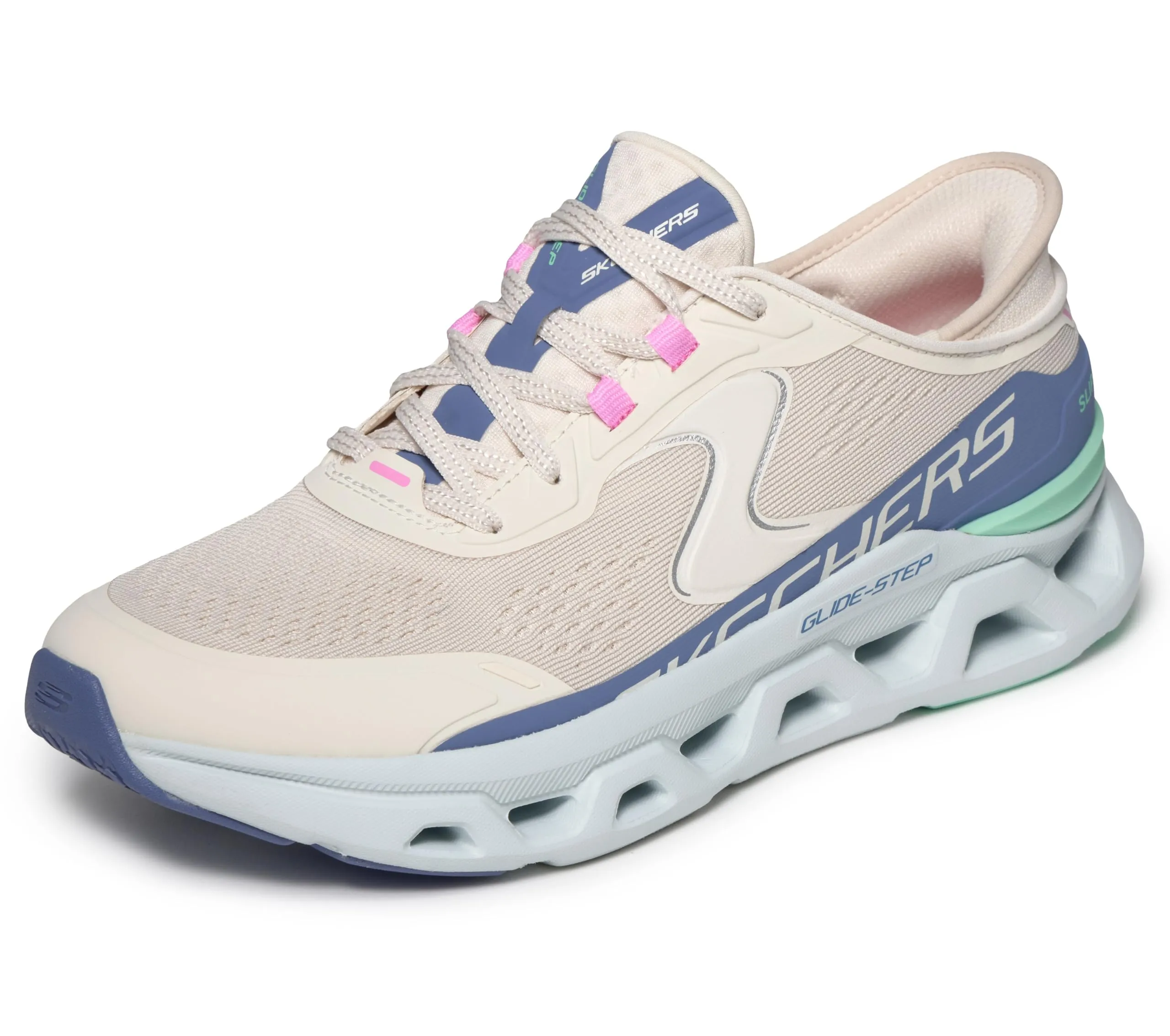 Skechers Glide-Step Atlus Women's Hands-Free Sneaker, Natural Multi, 35 EU - immagine 1
