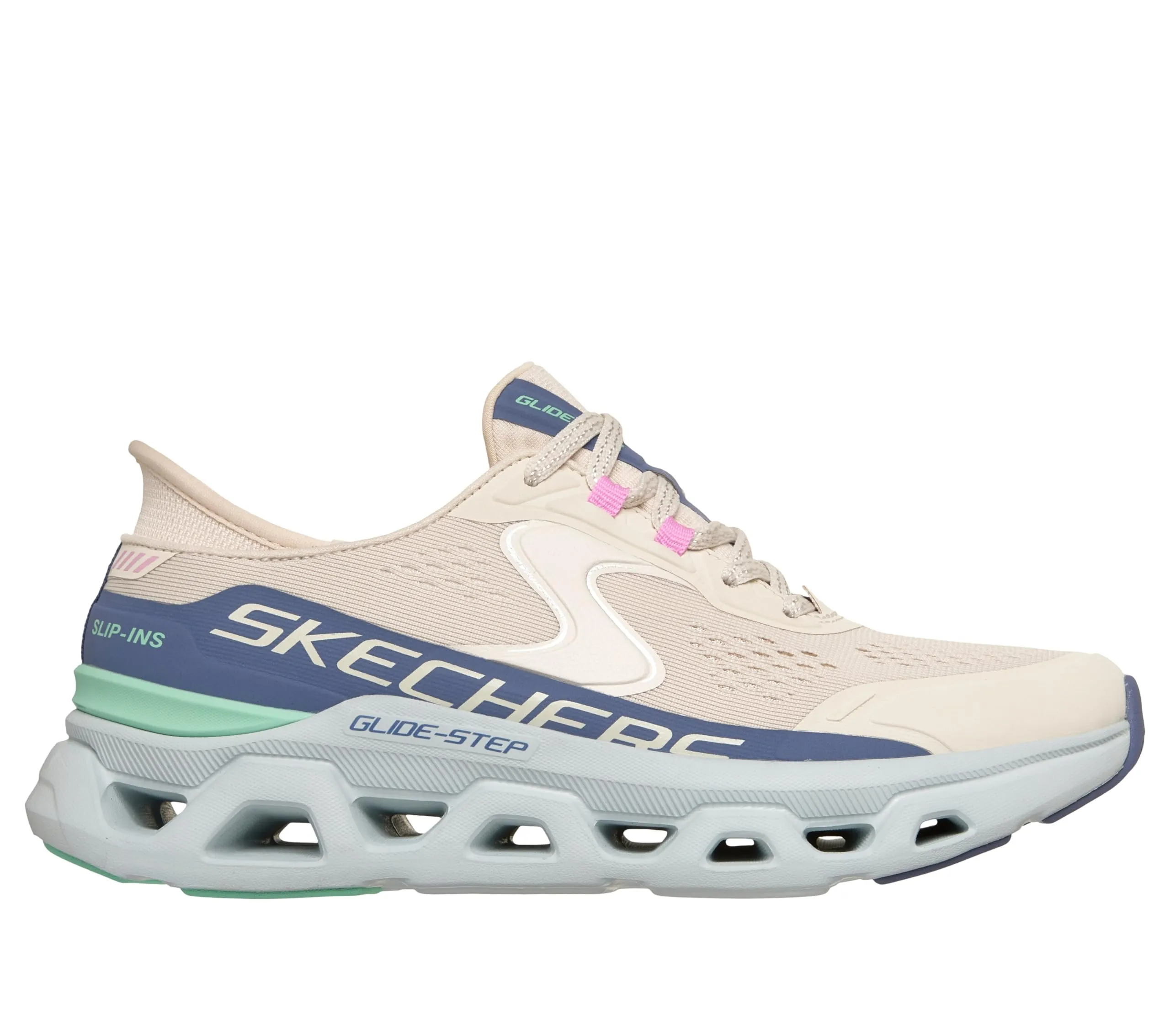 Skechers Glide-Step Atlus Women's Hands-Free Sneaker, Natural Multi, 35 EU - immagine 5