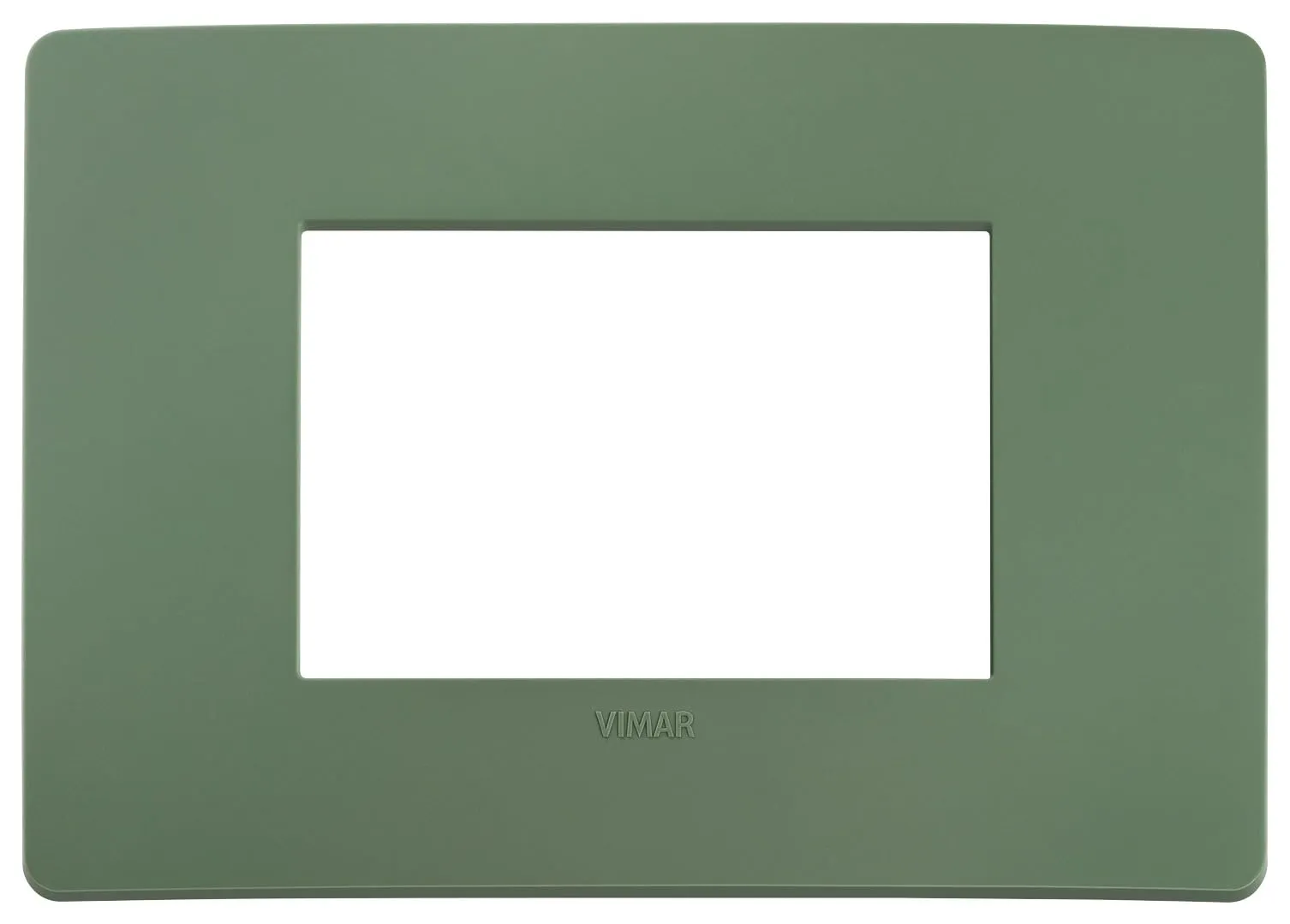 Vimar Plana Up Placca 3 Moduli Centrali 14653U.17, Salvia Matt - immagine 1