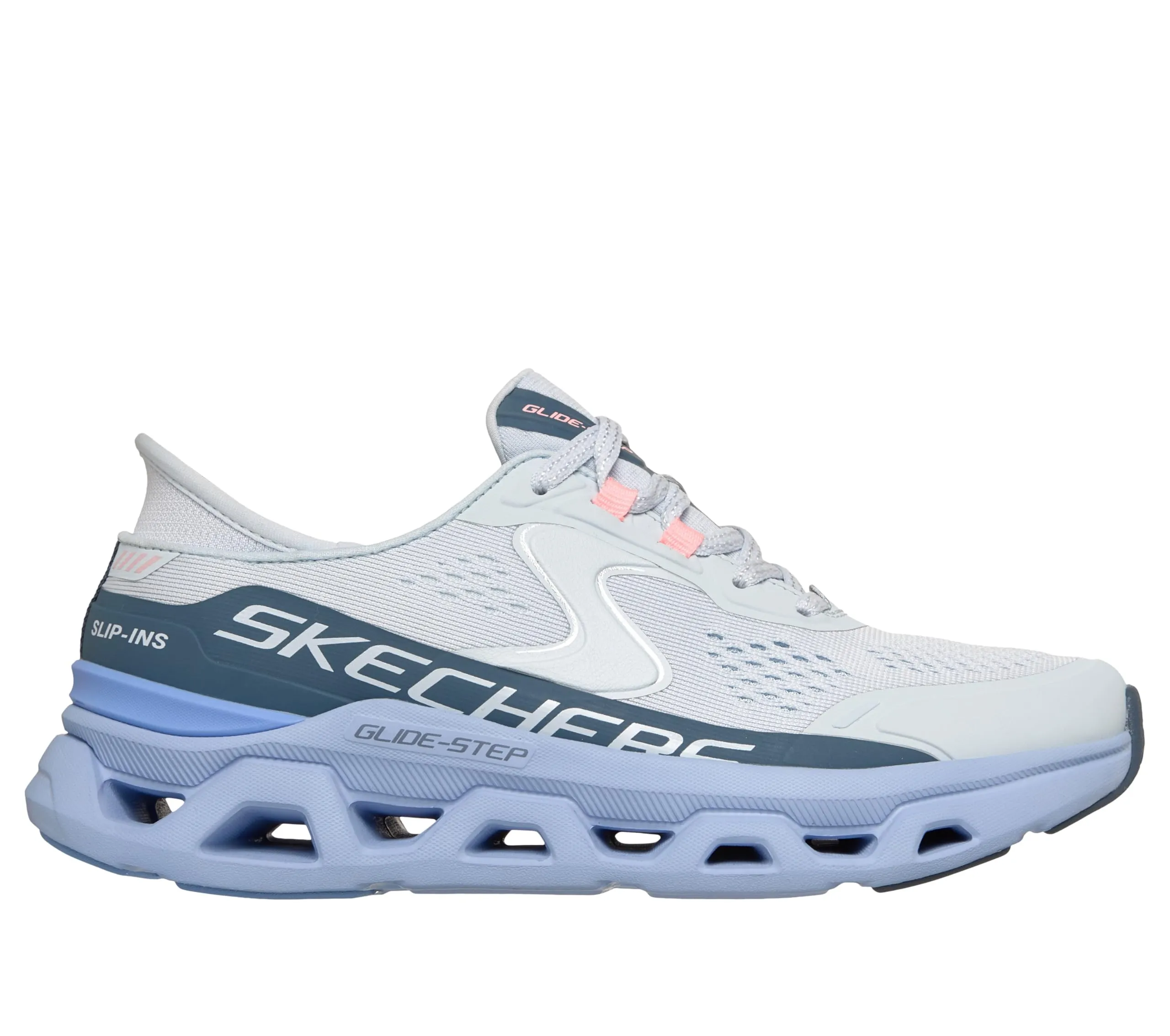 Skechers Glide-Step Altus Slip-On Donna, Light Blue Synthetic Mesh Blue Trim, 41 EU - immagine 7