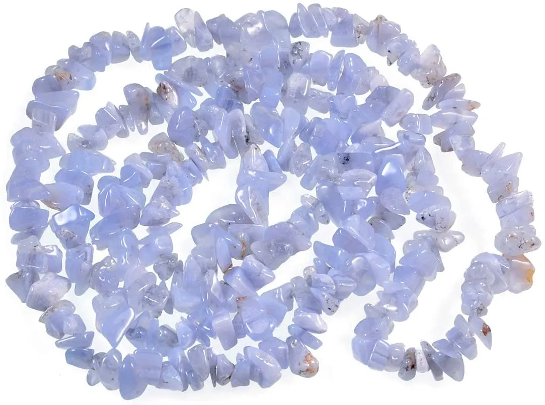 TENET Collana chips in pietre naturali Calcedonio - 84 cm - immagine 1