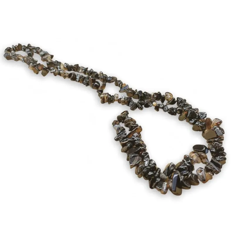 TENET Collana in pietre naturali onice nero, 84 cm - immagine 1