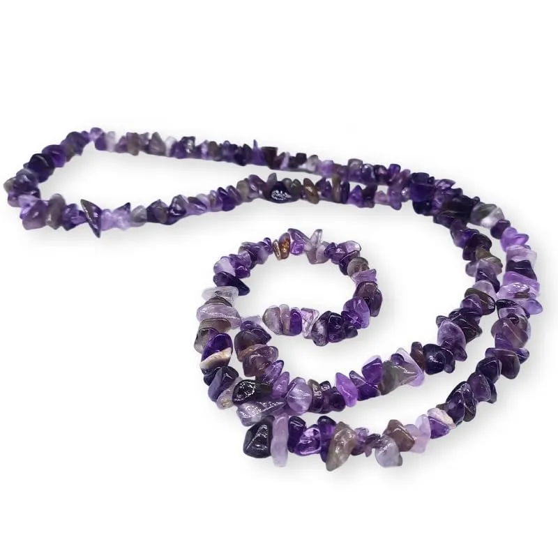 TENET Collana in pietre naturali Ametista, 84 cm - immagine 1