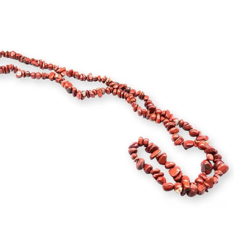 TENET Collana in pietre naturali Diaspro rosso, 84 cm - immagine 1