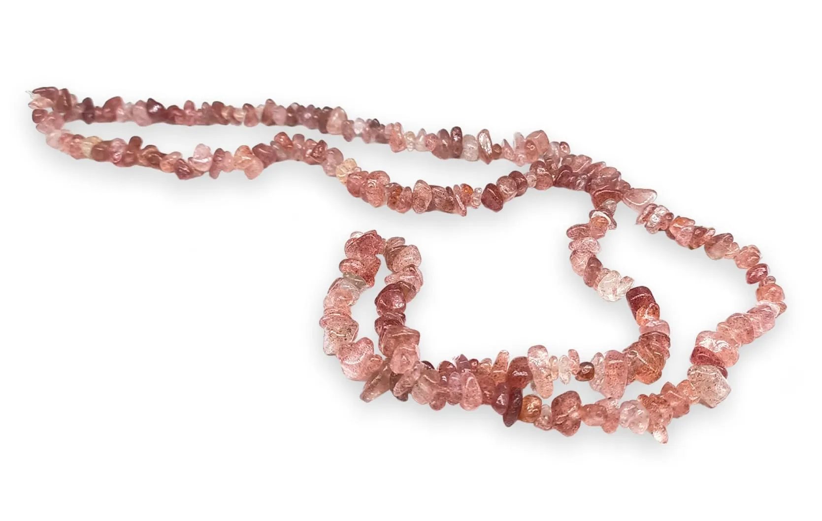 TENET Collana in pietre naturali Quarzo Ciliegia, 84 cm - immagine 1