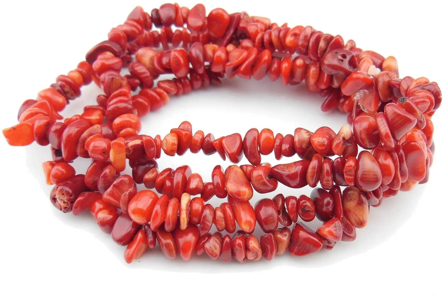 TENET Collana in pietre naturali, 84 cm, Corallo - immagine 1