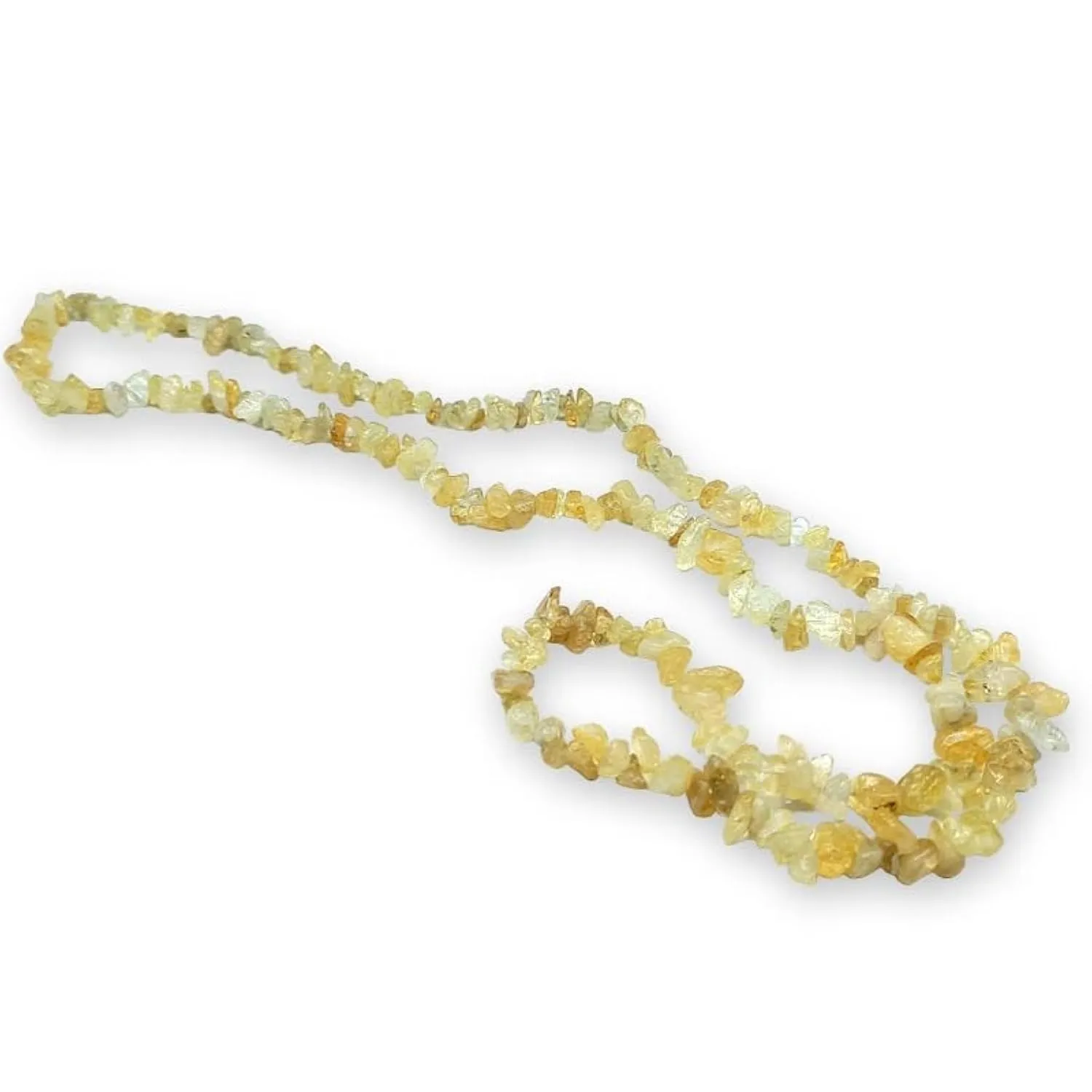 TENET Collana chips in pietre naturali Quarzo citrino, 84 cm - immagine 1