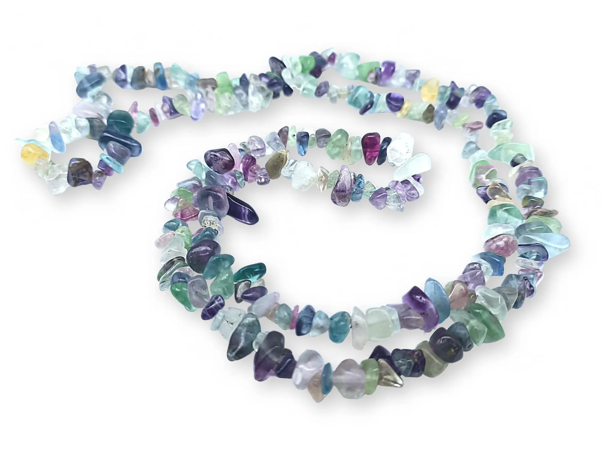 TENET Collana chips in pietre naturali Fluorite Arcobaleno, 84 cm - immagine 1
