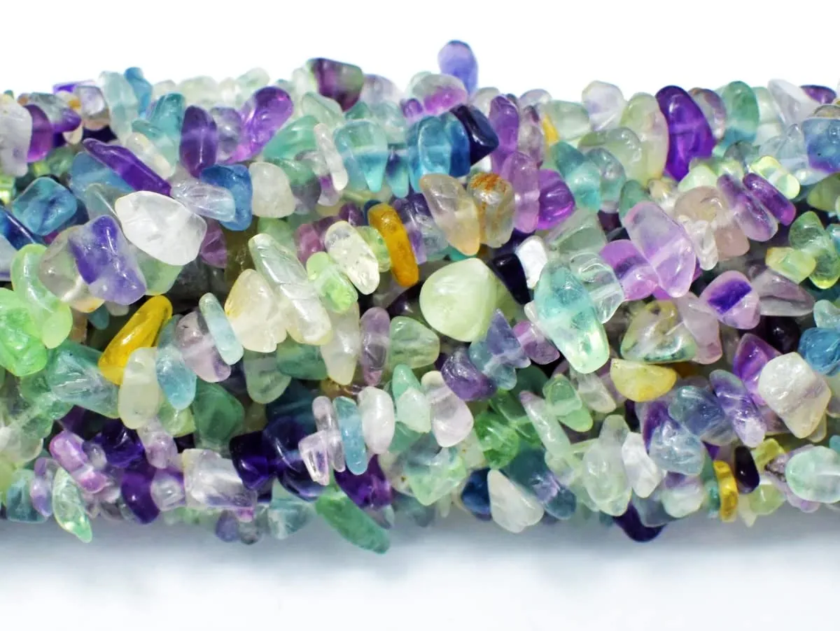 TENET Collana chips in pietre naturali Fluorite Arcobaleno, 84 cm - immagine 5