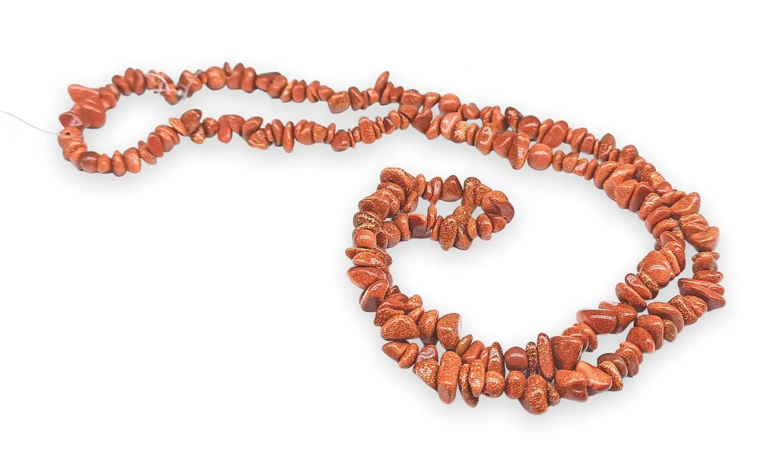 TENET Collana in pietre naturali Goldstone, 84 cm - immagine 1