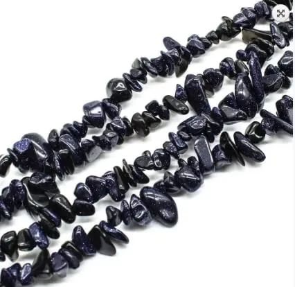 TENET Collana in pietre naturali Goldstone blu, 84 cm - immagine 5