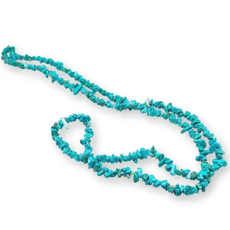 TENET Collana in pietre naturali Turchese VERO, 84 cm - immagine 1