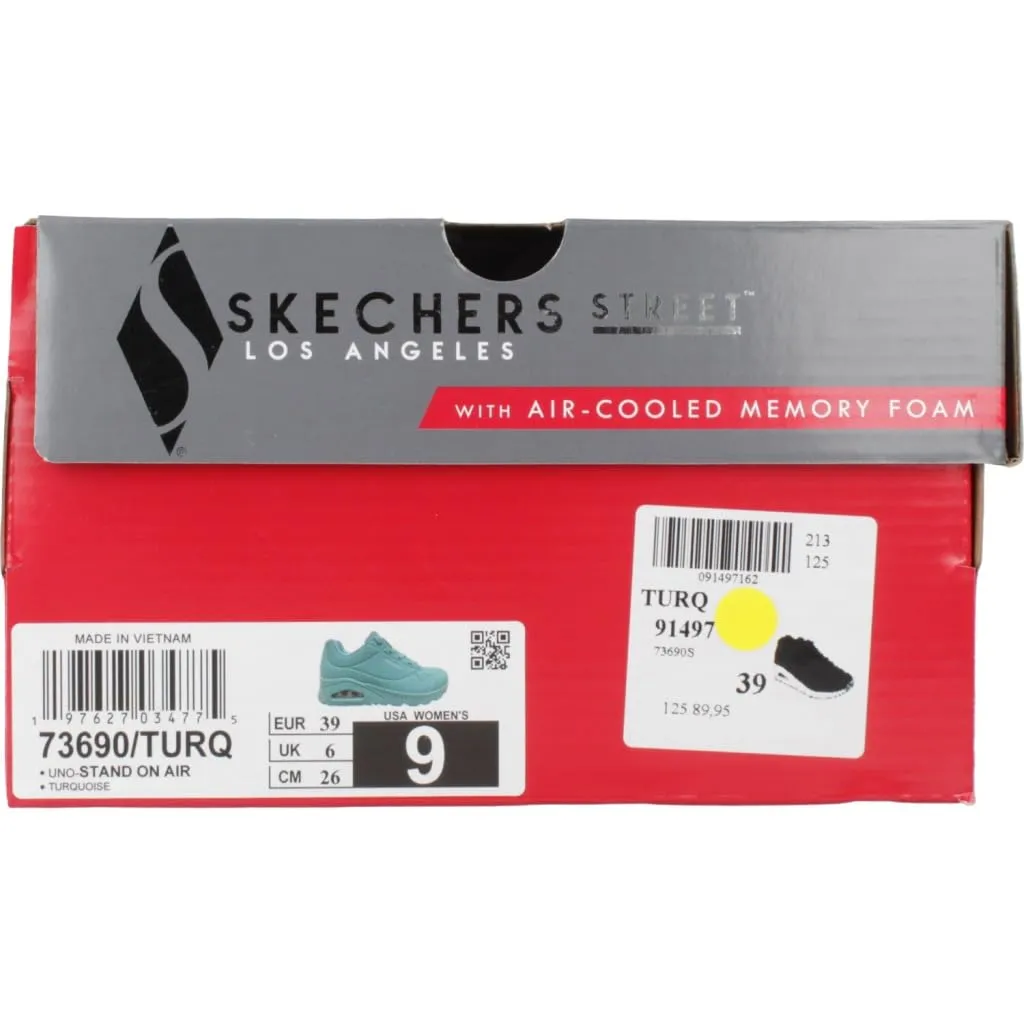 Skechers Uno Stand On Air, Turquoise Durabuck Mesh, 41 EU - immagine 8