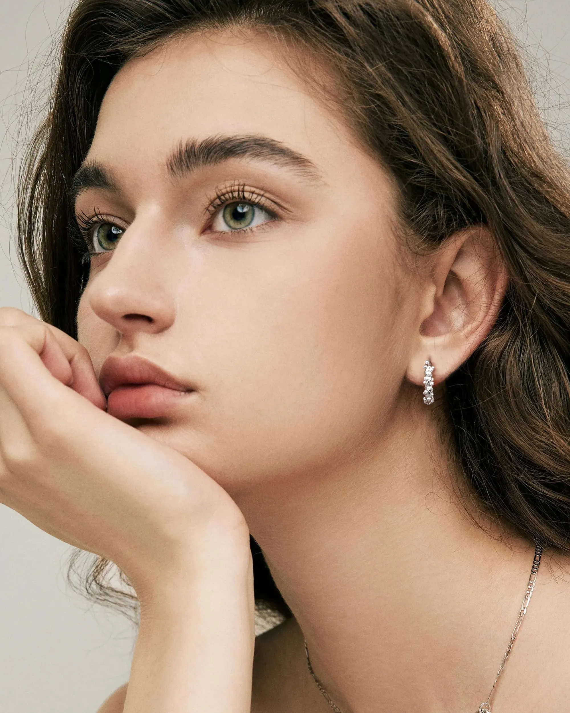 YADOCA Orecchini a Cerchio in Argento 925 e Perle per Donna - immagine 6