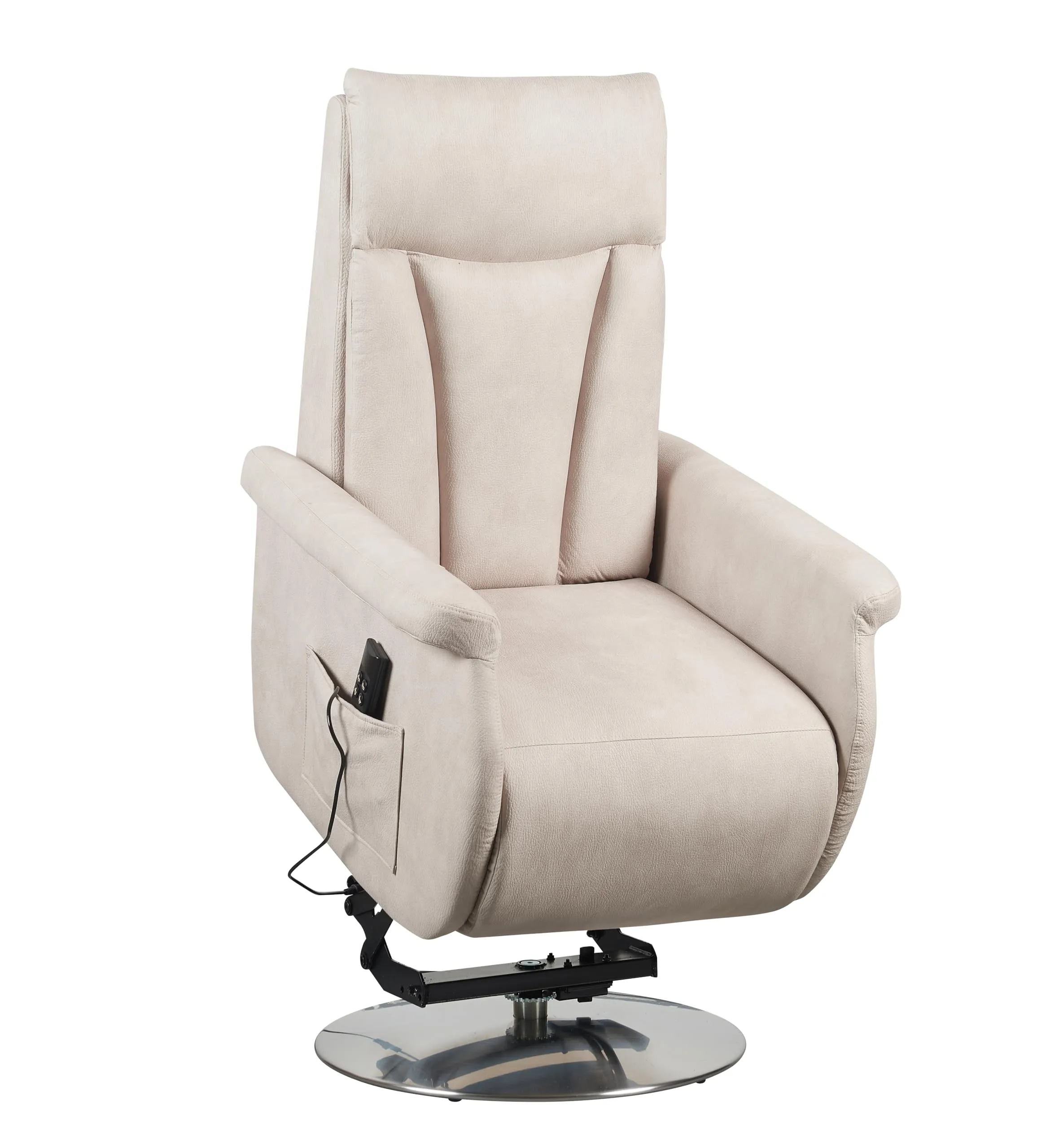 Poltrone Italia Elena Poltrona Relax Alzapersona 2 Motori, Girevole, Beige - immagine 2
