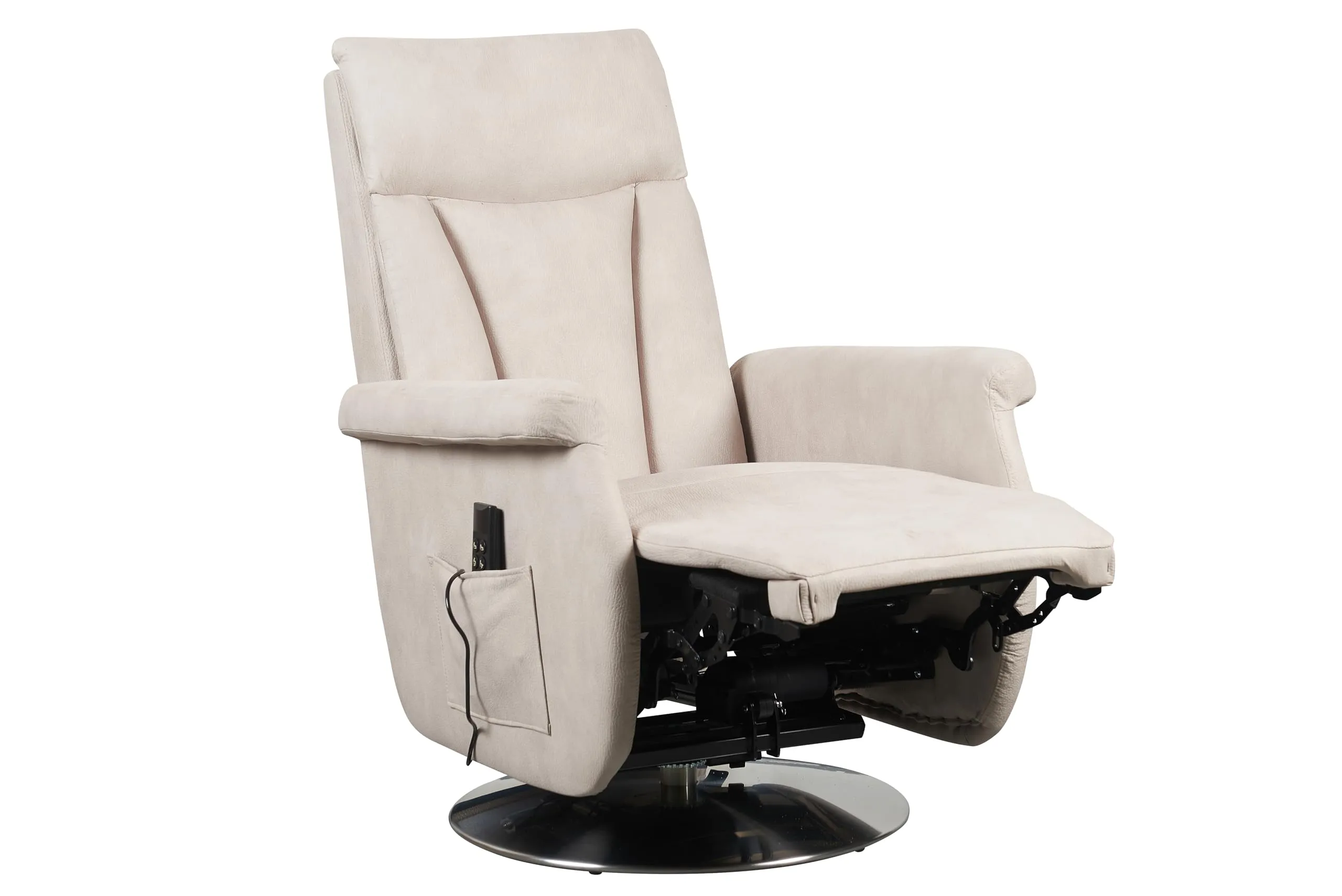 Poltrone Italia Elena Poltrona Relax Alzapersona 2 Motori, Girevole, Beige - immagine 3