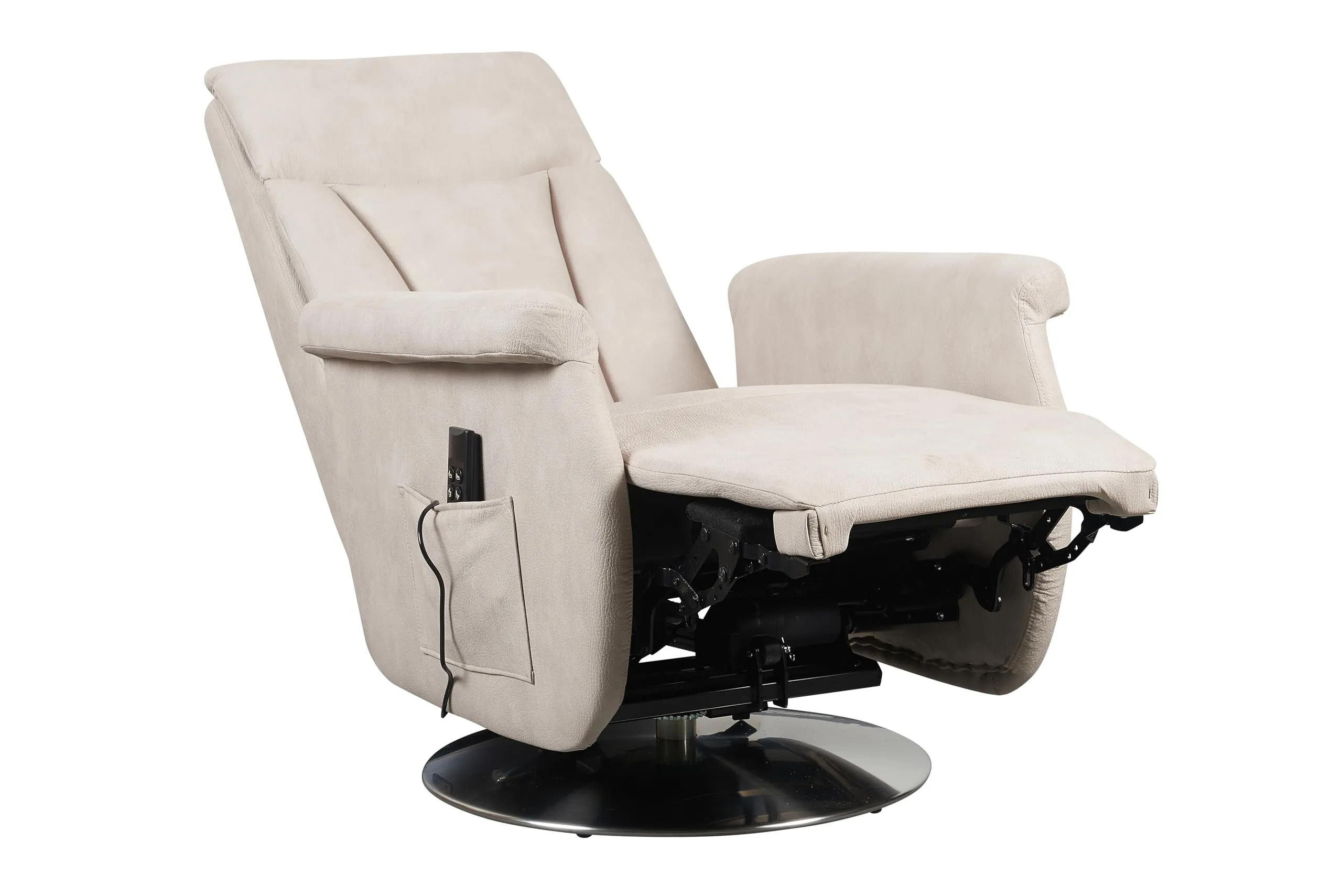 Poltrone Italia Elena Poltrona Relax Alzapersona 2 Motori, Girevole, Beige - immagine 4