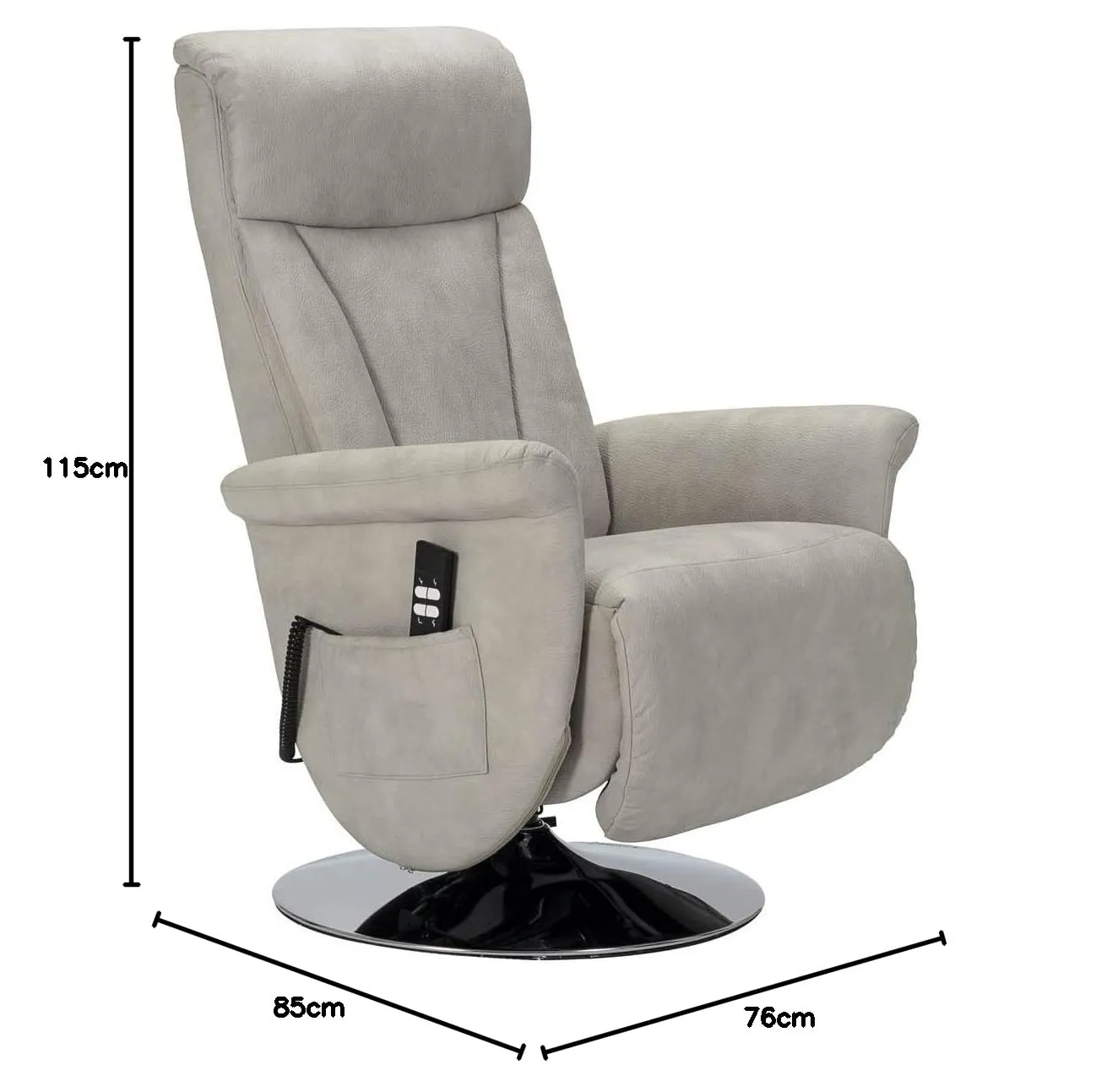 Poltrone Italia Elena Poltrona Relax Alzapersona 2 Motori Grigio - immagine 2