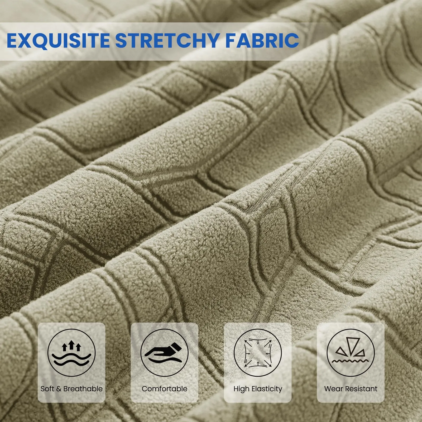 Ystyle Copri Testiera Letto Elasticizzata, Universale, Lavabile, 90cm, Kaki - immagine 4