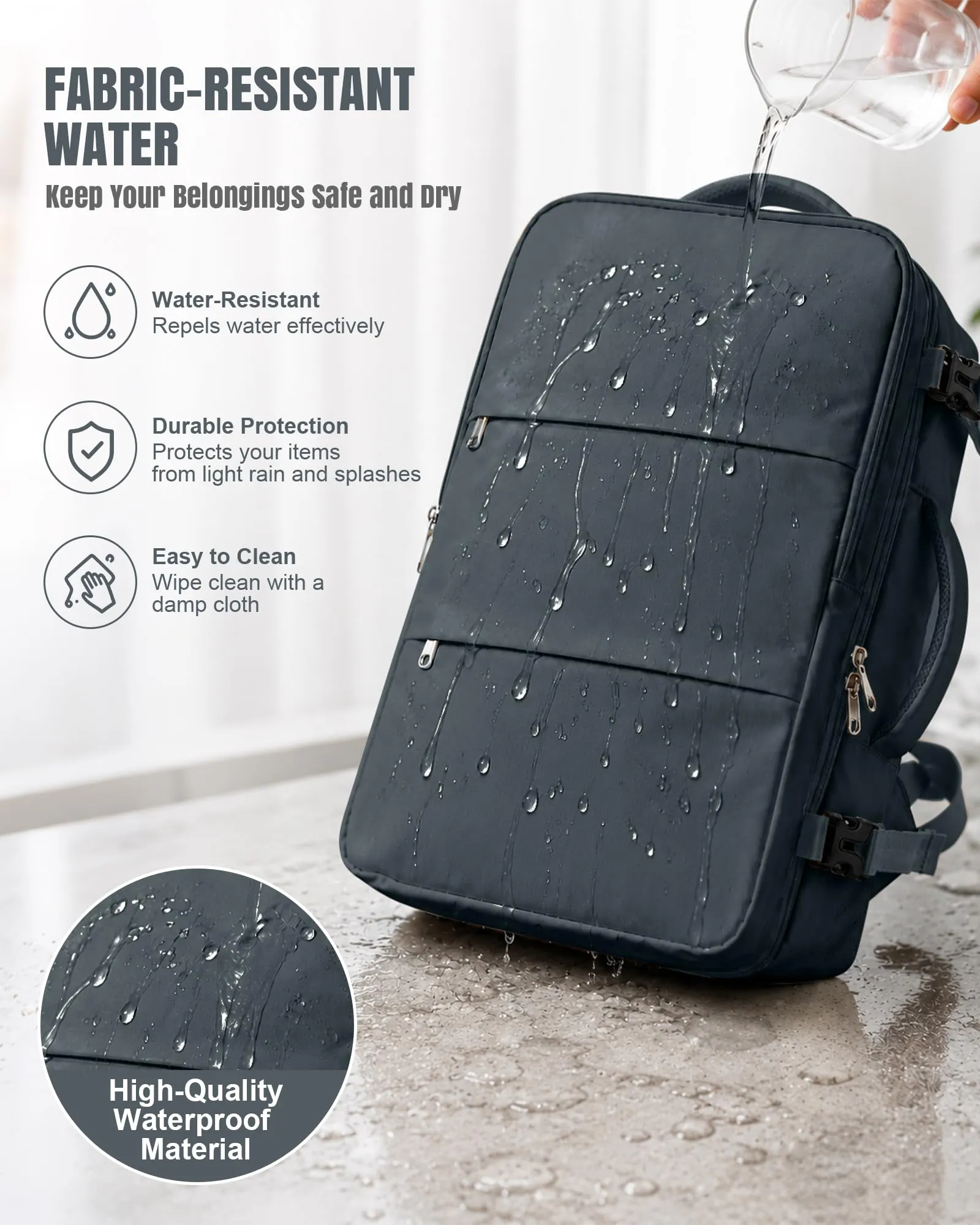 BJLFS Zaino da Viaggio Ryanair 40x30x20 Sottovuoto con Pompa Elettrica - immagine 8