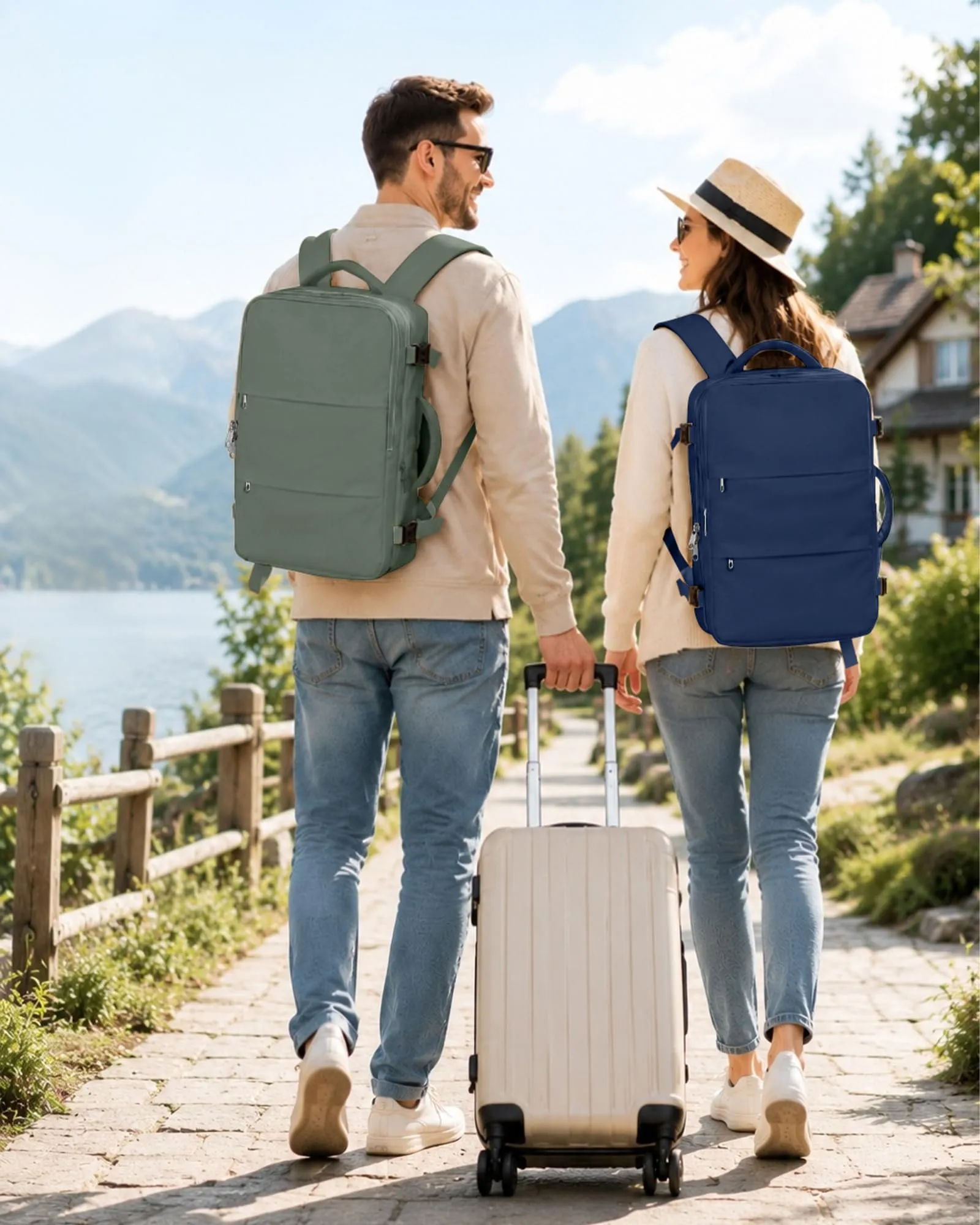 BJLFS Zaino da Viaggio Ryanair 40x30x20 Sottovuoto con Pompa Elettrica - immagine 2