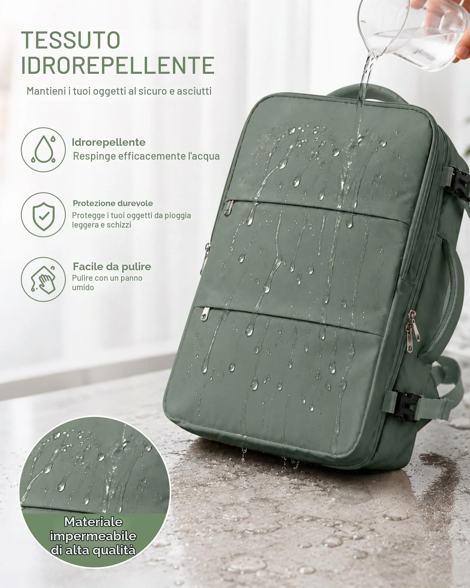 BJLFS Zaino da Viaggio Ryanair 40x30x20 Sottovuoto con Pompa Elettrica - immagine 8