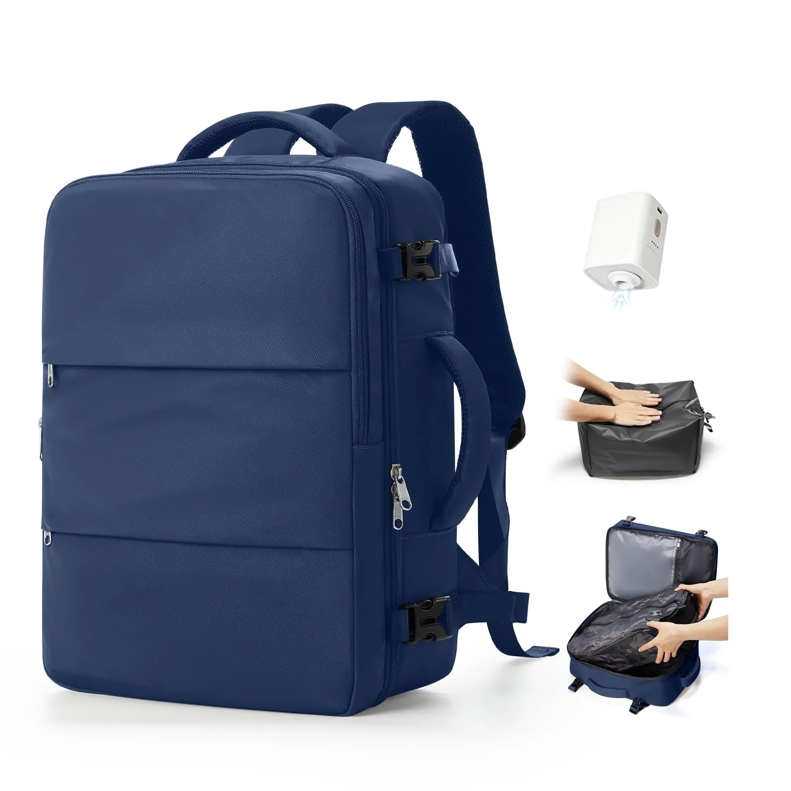 BJLFS Zaino da Viaggio Ryanair 40x30x20 Sottovuoto con Pompa Elettrica - immagine 1