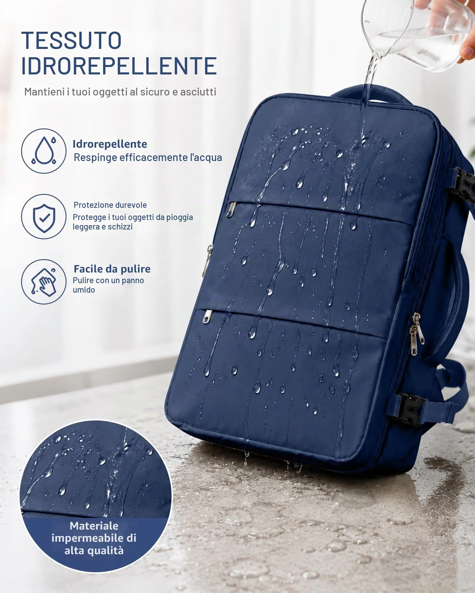 BJLFS Zaino da Viaggio Ryanair 40x30x20 Sottovuoto con Pompa Elettrica - immagine 8