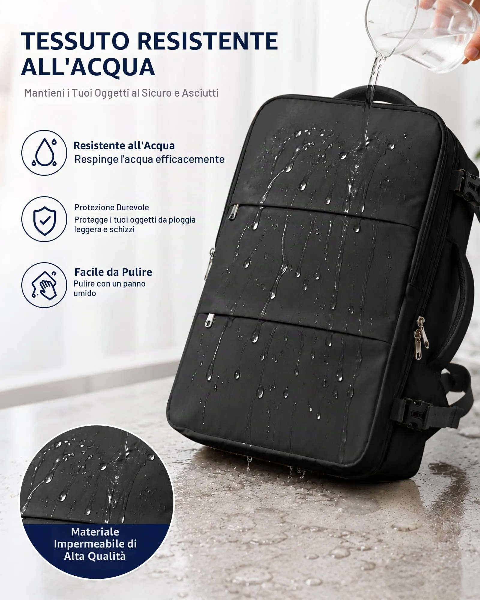 BJLFS Zaino da Viaggio Ryanair 40x30x20 Sottovuoto con Pompa Elettrica - immagine 8