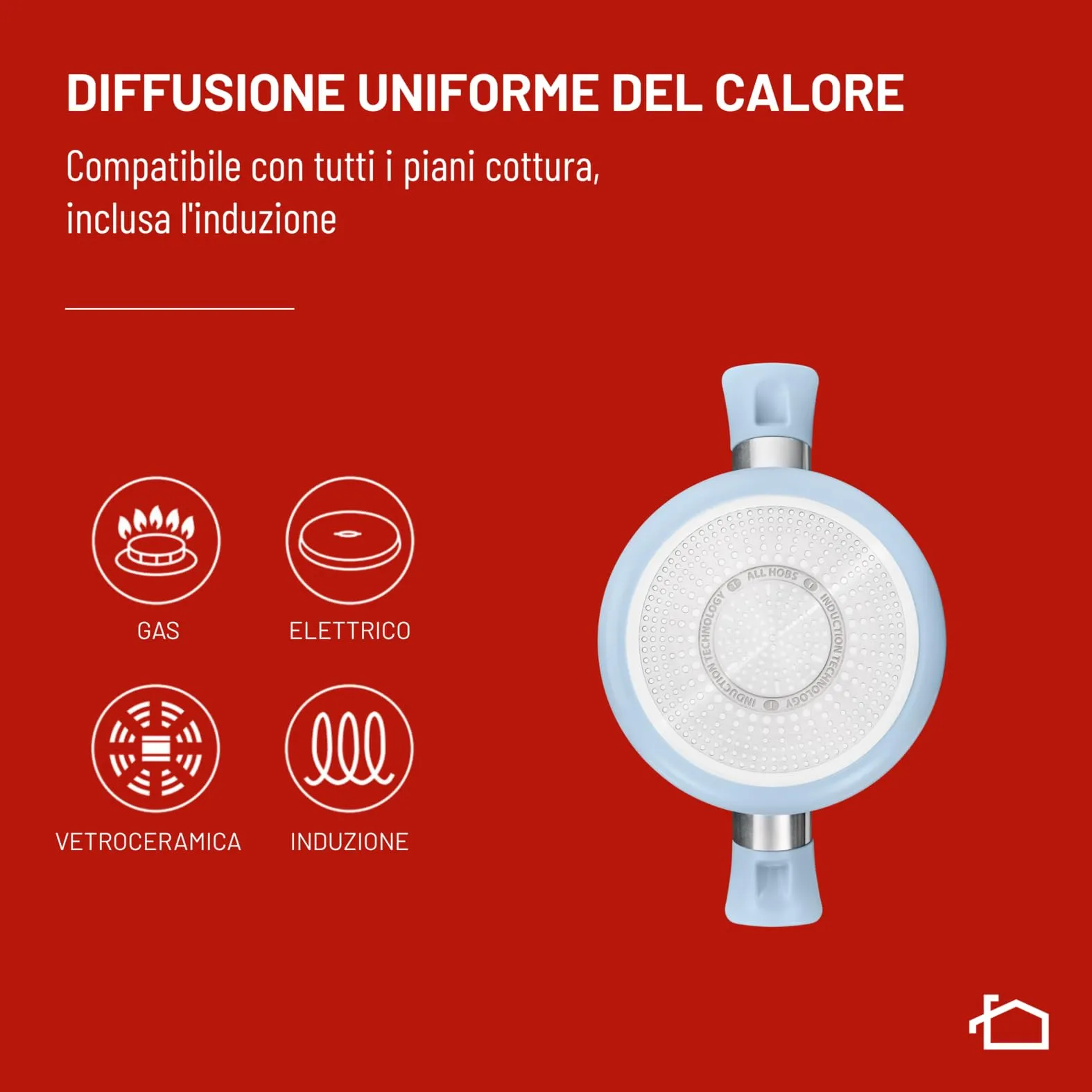 Lagostina Brezza Casseruola Fonda Antiaderente Mineralia 20 cm con Thermo-Signal e Manici Rivettati, Compatibile con Induzione - immagine 5