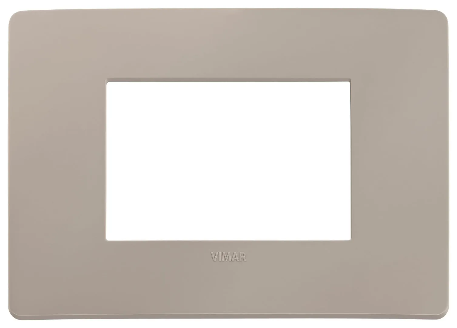 Vimar Plana Up Placca 3 Moduli Centrali 14653U.15 Tortora Matt - immagine 1