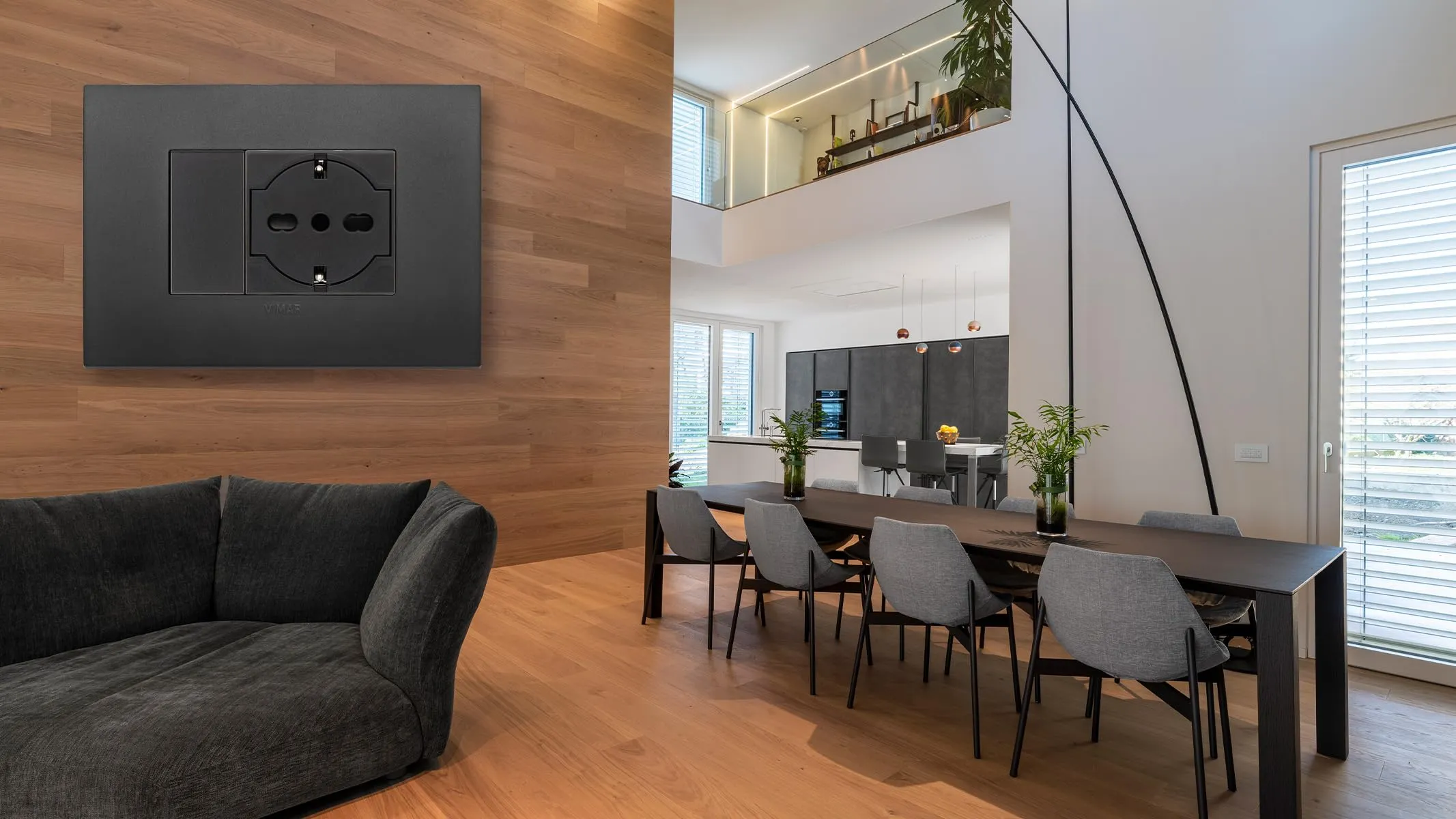Vimar Plana Up 2 Moduli 14642U.19, Nero Matt - immagine 3