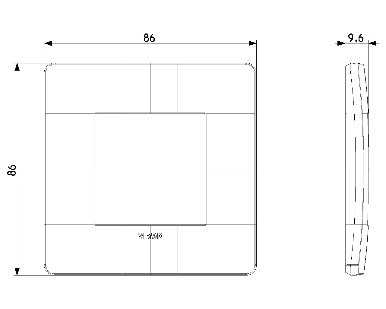 Vimar Plana Up 2 Moduli 14642U.14, Grigio Cemento - immagine 4