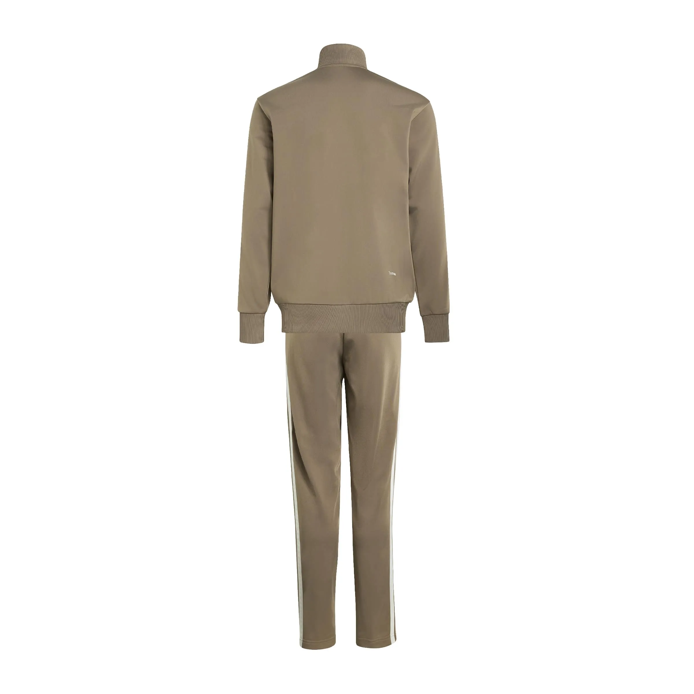 adidas Seasonal Essentials Tiberio 3 Stripes Tricot Track Suit, Khaki Six/Off White, 11-12 Years - immagine 2