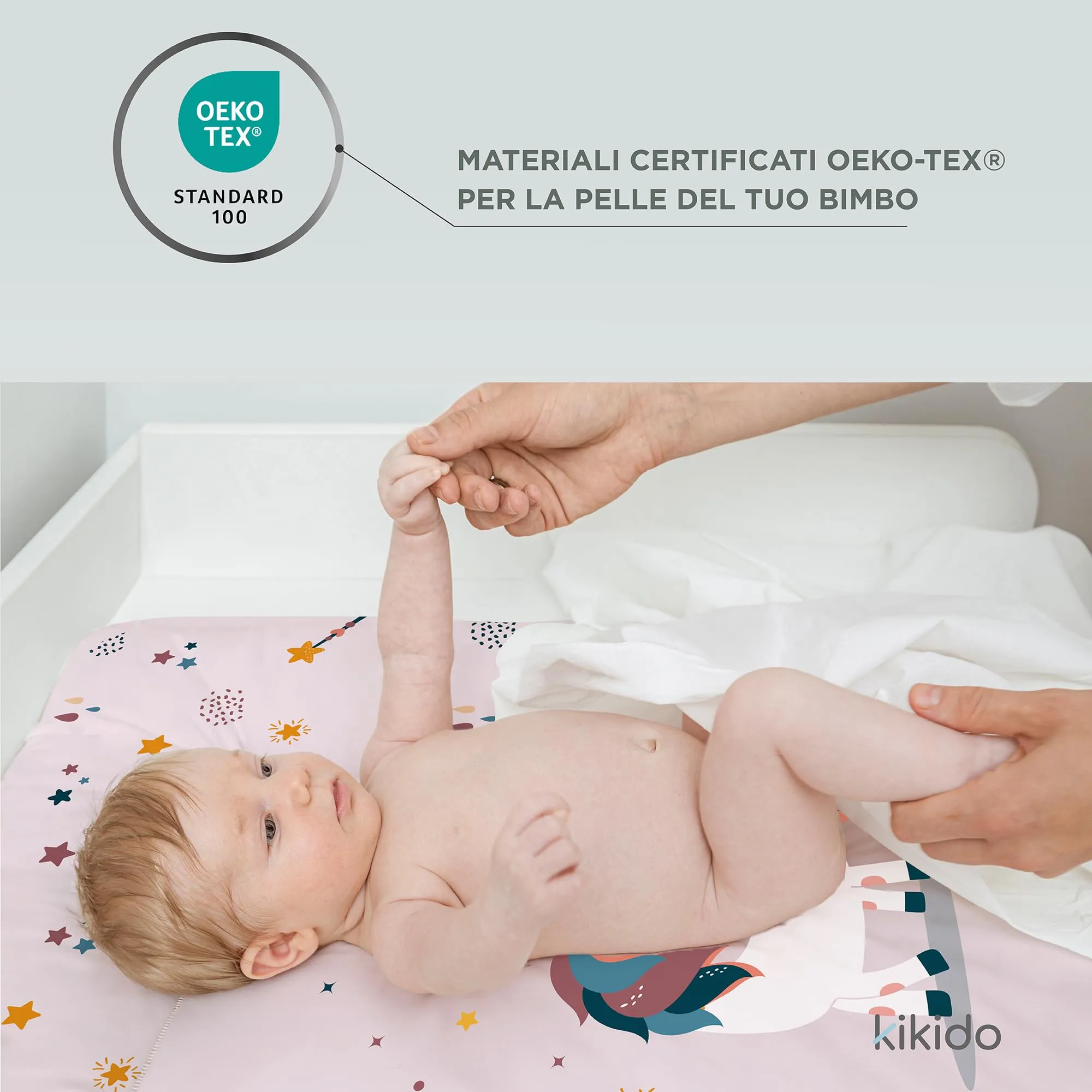 Kikido Materassino Fasciatoio 70x75 - Pinguini - Lavabile e Impermeabile - immagine 4