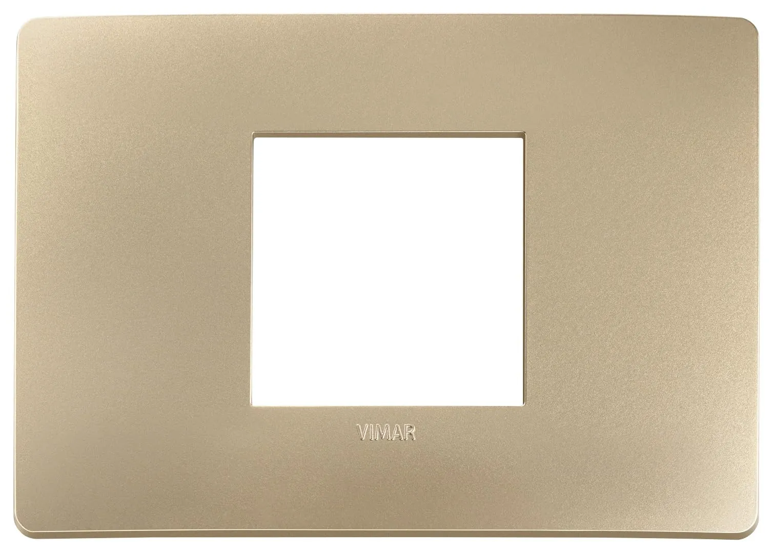 Vimar 14652U.31 Plana Up Placca 2 Moduli Centrali, Champagne - immagine 1