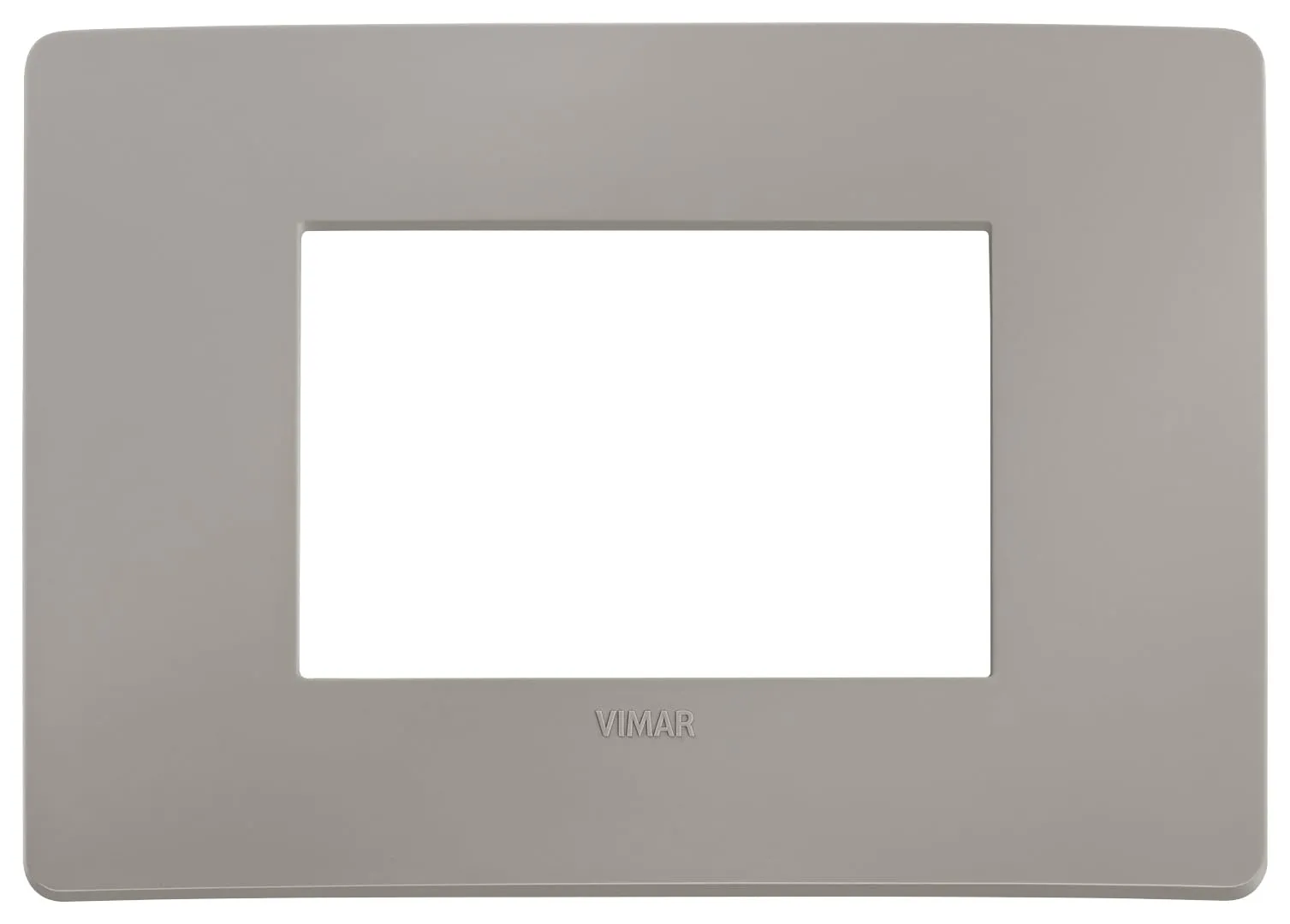 Vimar Plana Up Placca 3 Moduli Centrali 14653U.14 Grigio Cemento - immagine 1