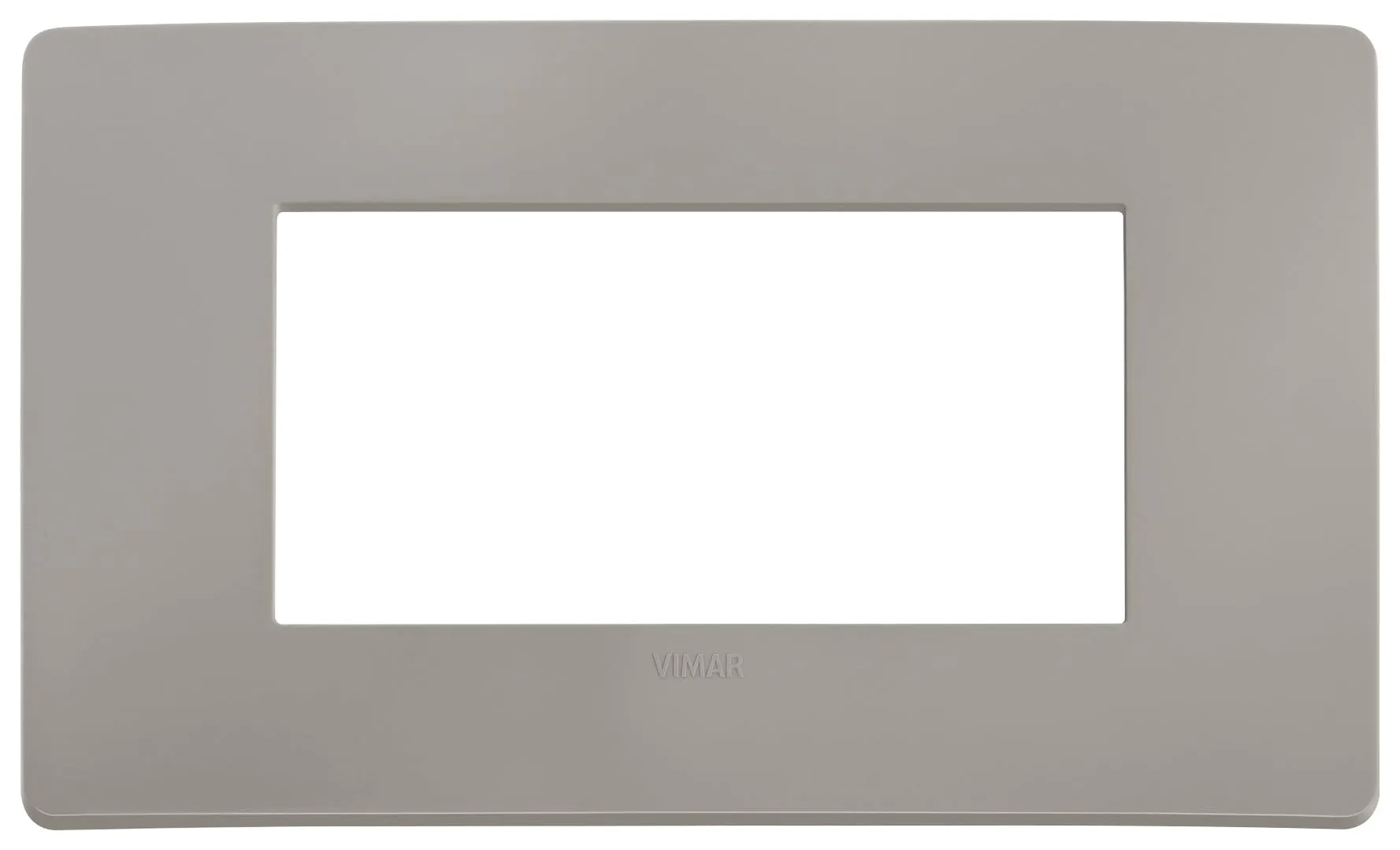 Vimar Plana Up Placca 4 Moduli Centrali 14654U.14 Grigio Cemento - immagine 1