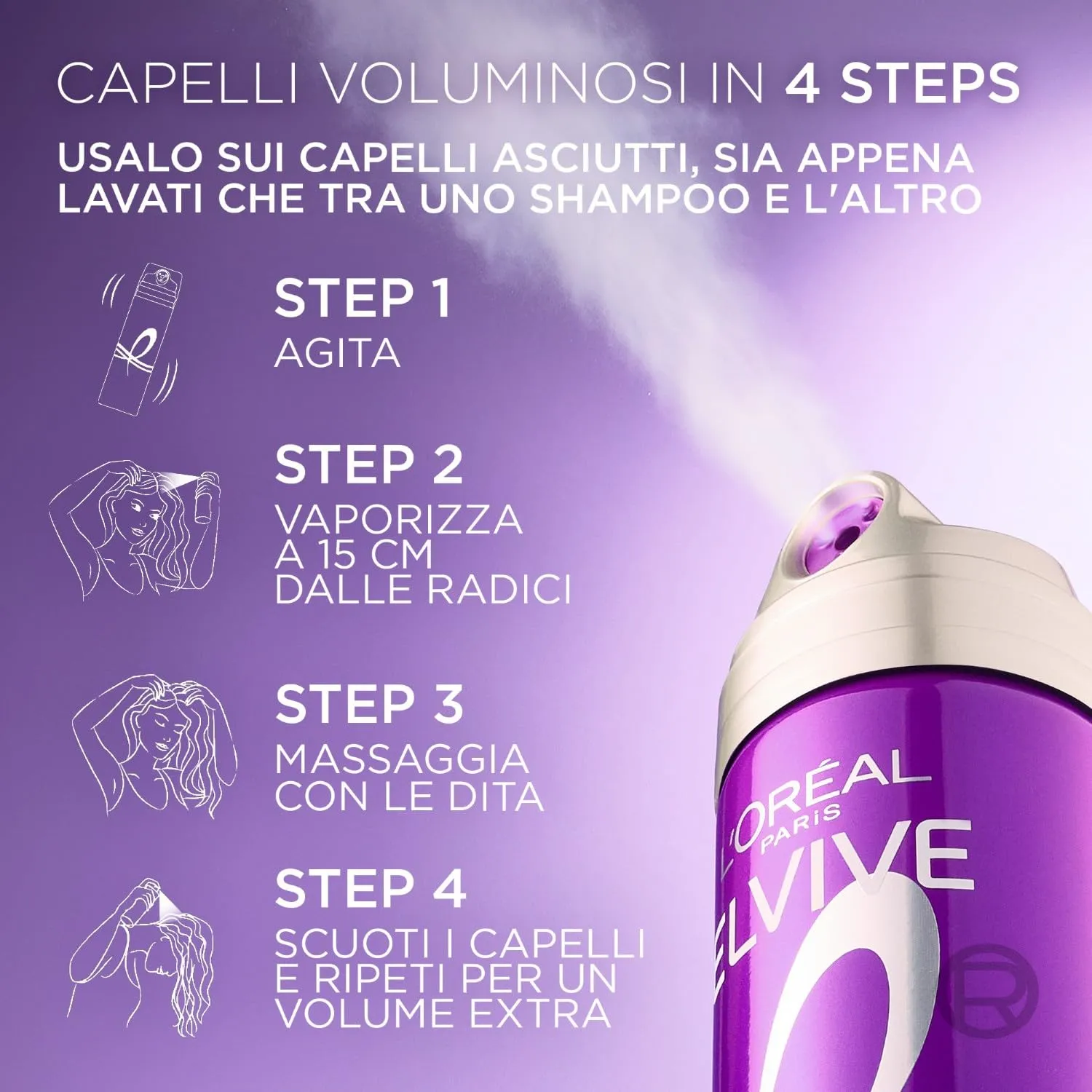 L'Oréal Paris Elvive Big Hair Day Spray Rivitalizzante Volume Istantaneo con Peptidi di Collagene, 200 ml - immagine 9