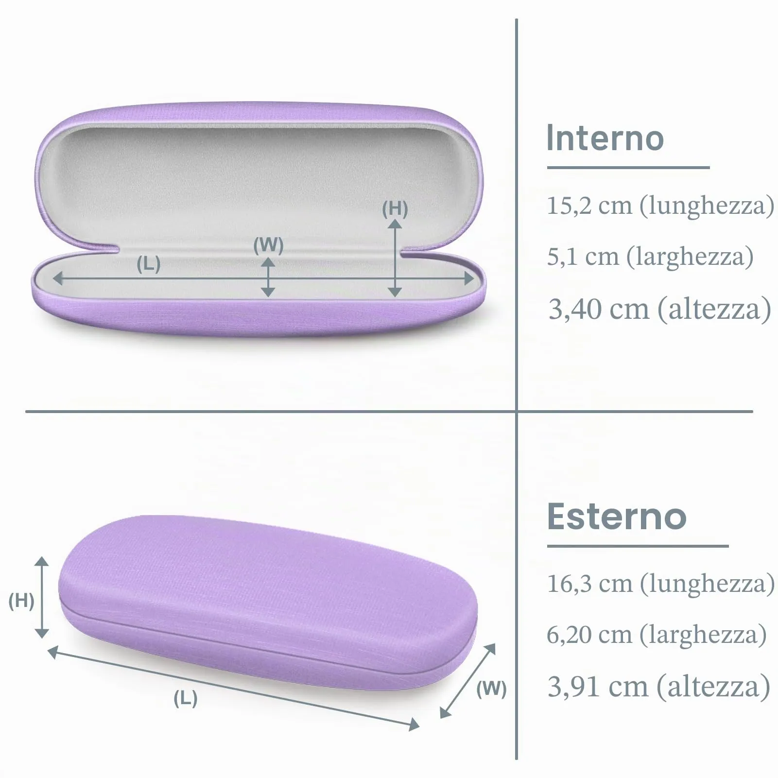 FINTIE Custodia Occhiali Rigida, Viola Setoso - immagine 2