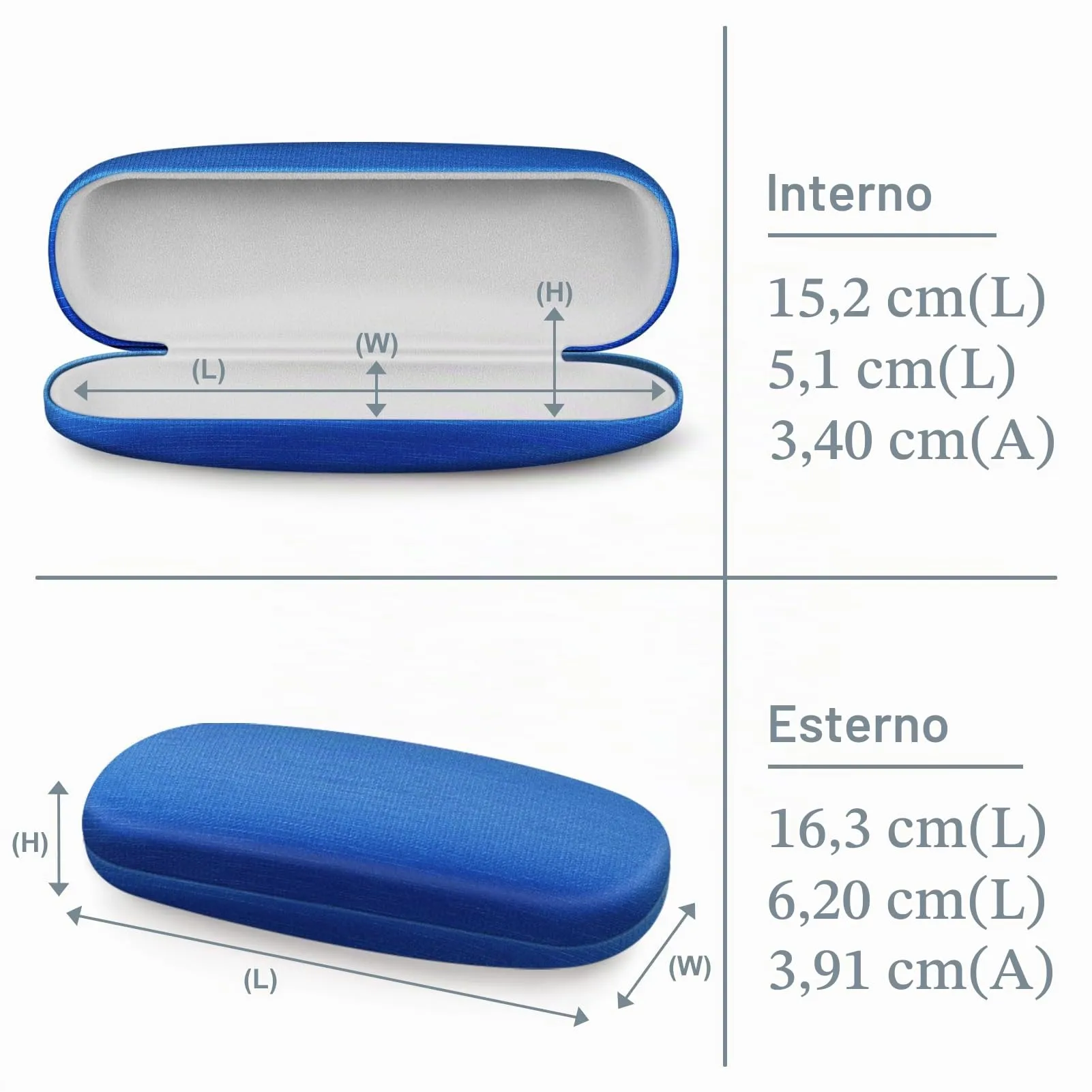 FINTIE Custodia Occhiali Rigida, Blu Setoso - immagine 2