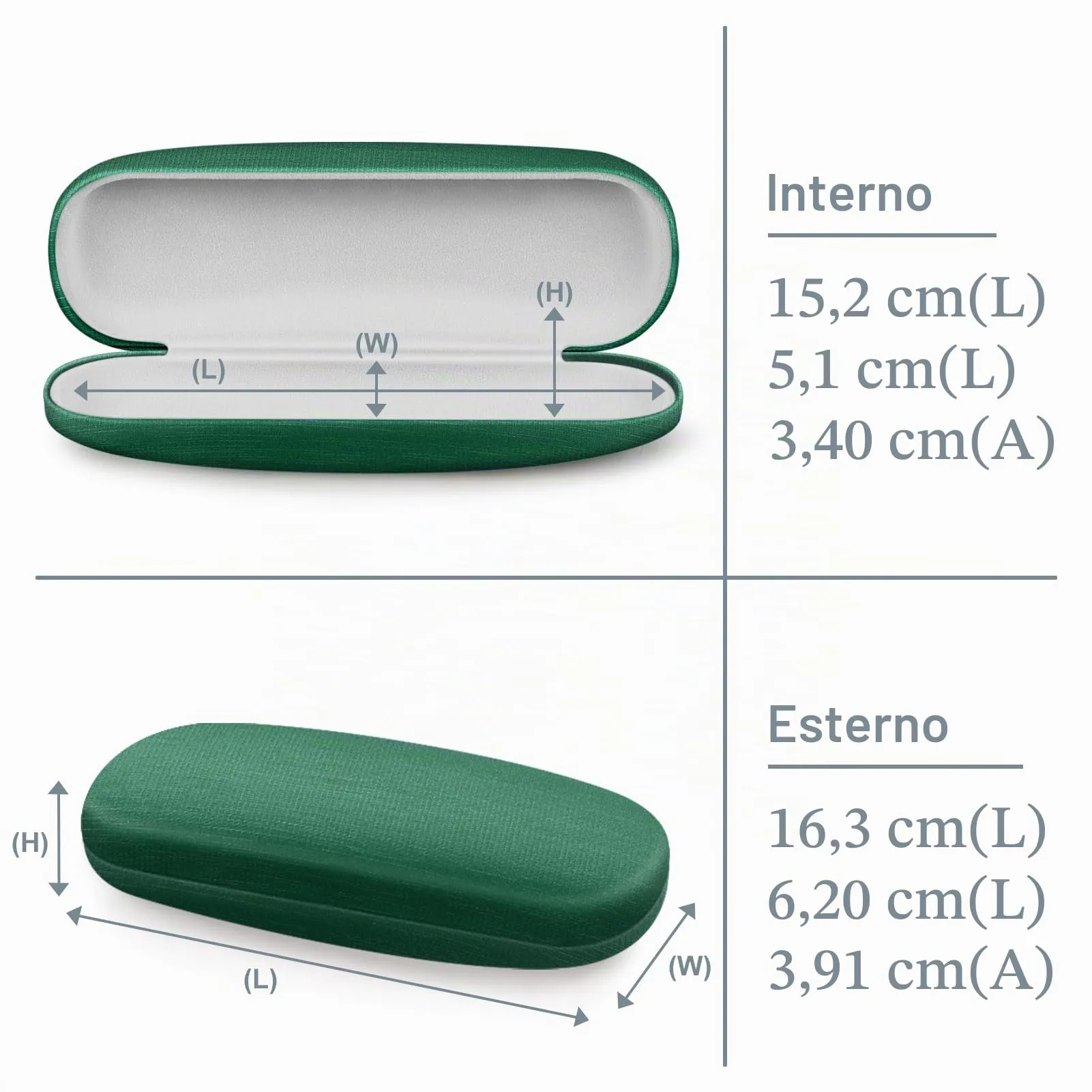 FINTIE Custodia Occhiali Rigida, Verde Setoso - immagine 2